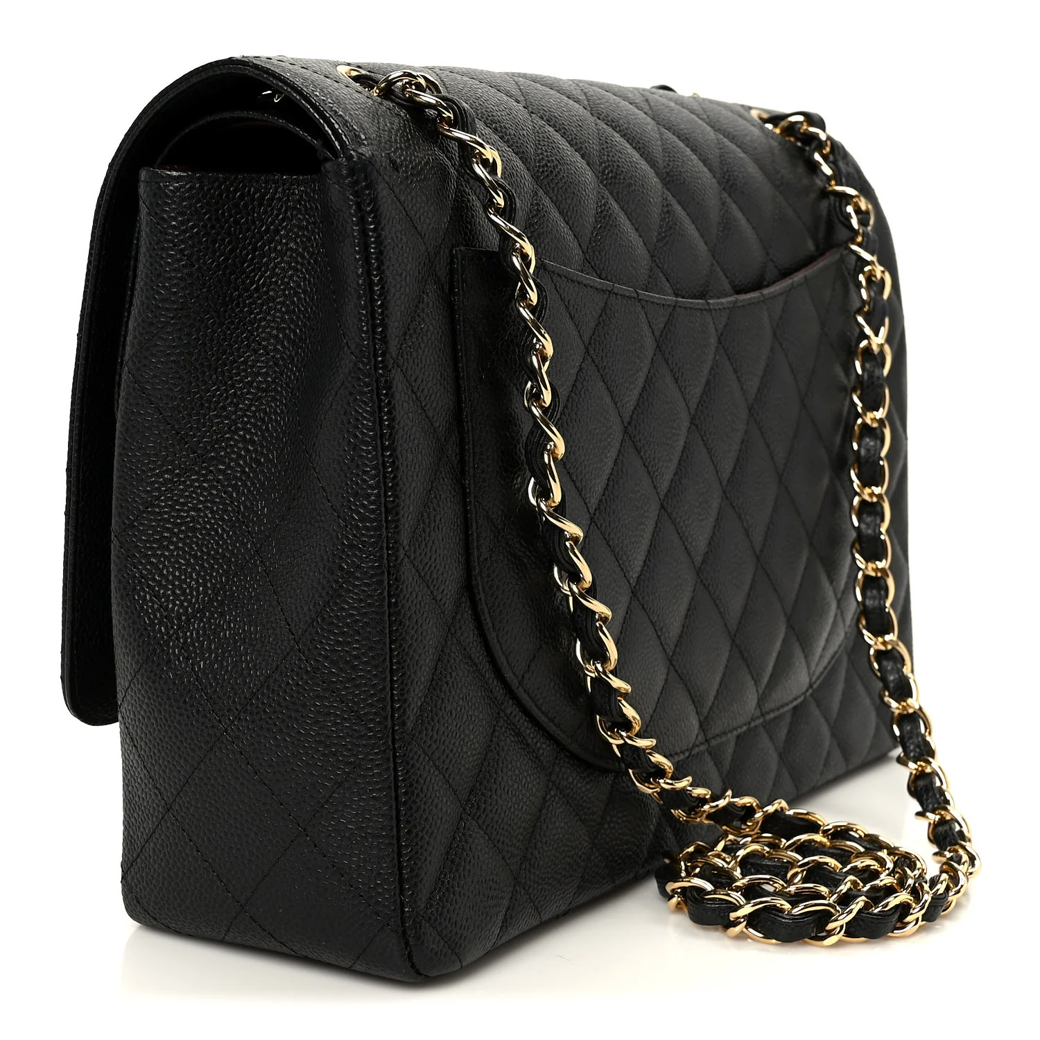 Caviar Quilted Maxi Double Flap Black - Image 3