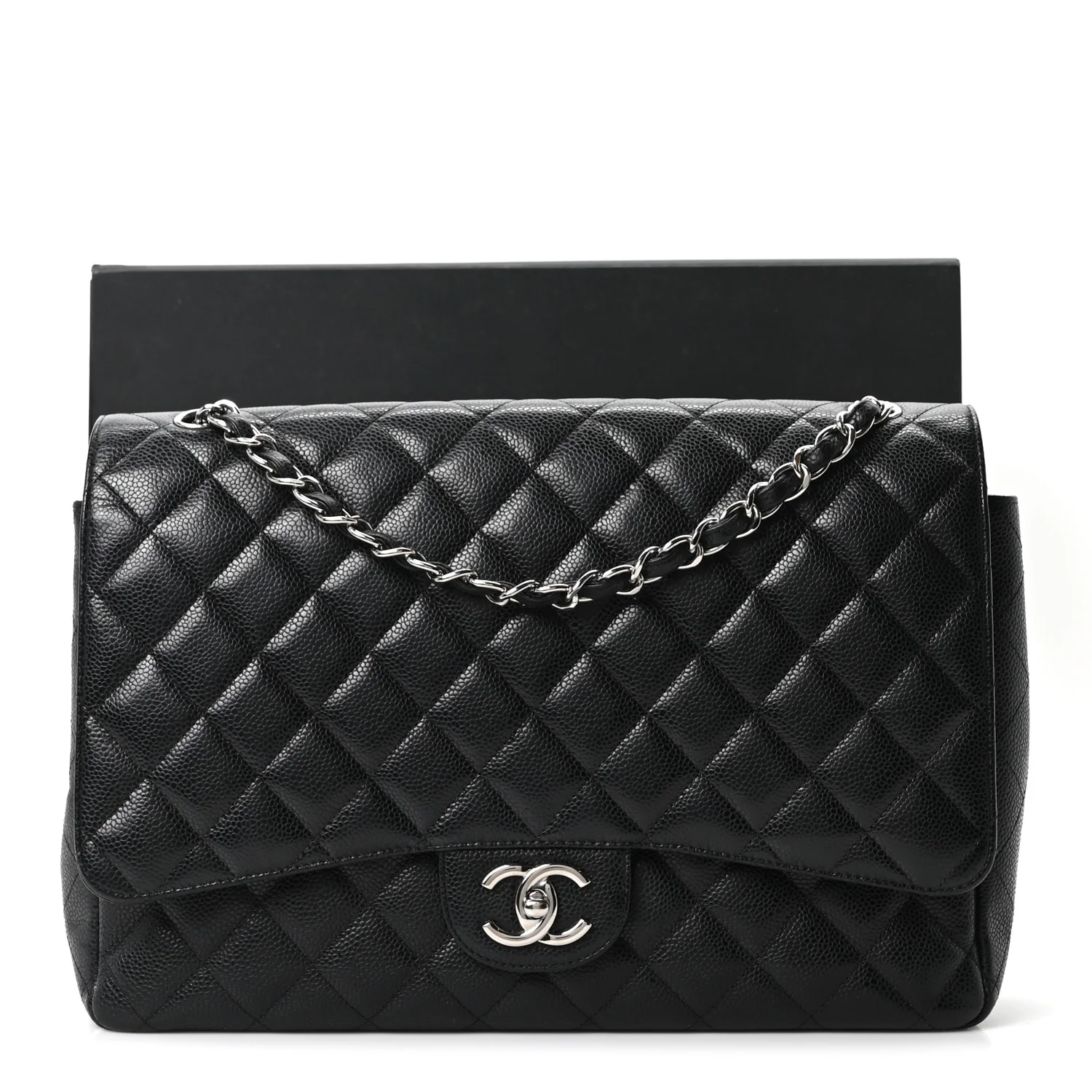 Caviar Quilted Maxi Double Flap Black - Image 10