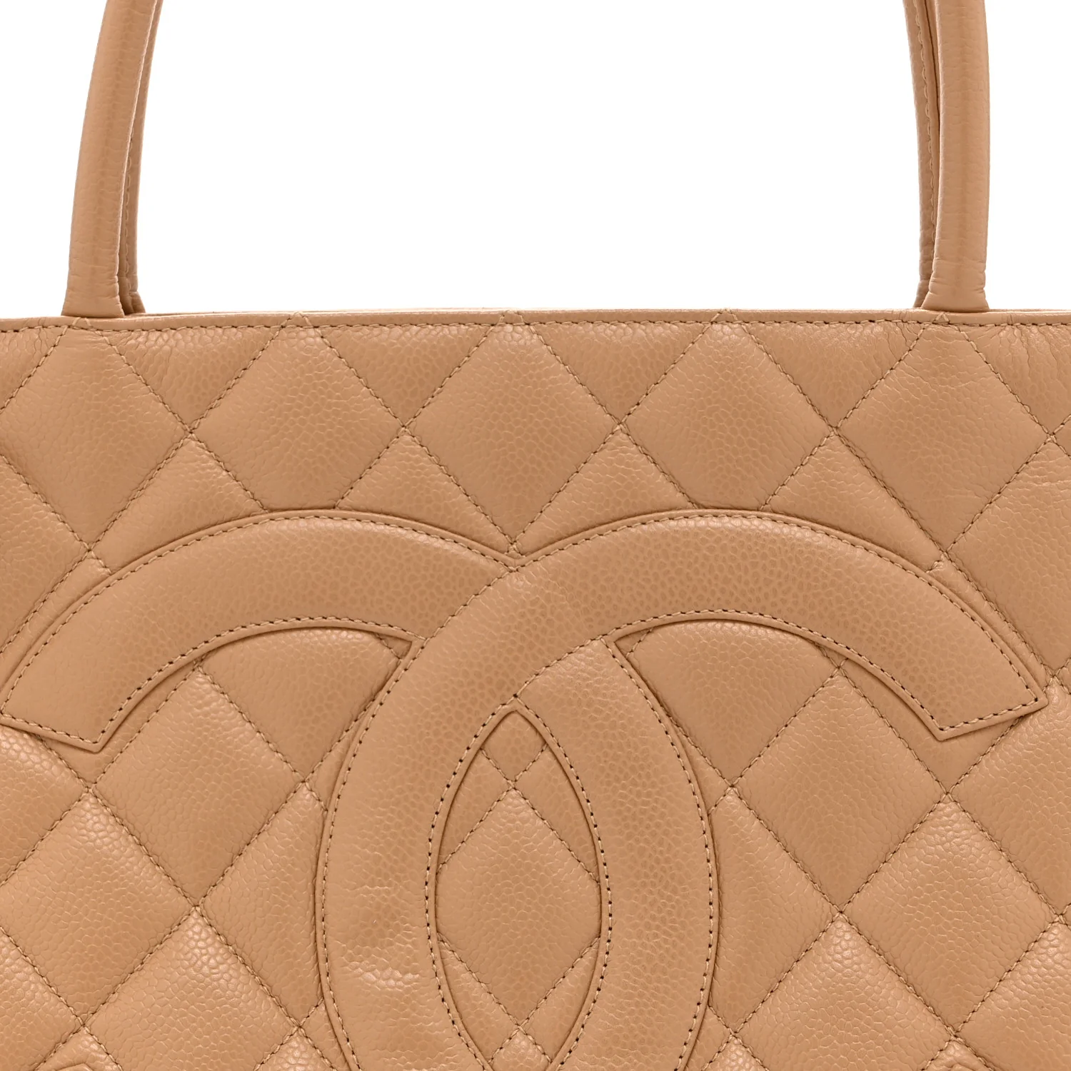 Caviar Quilted Medallion Tote Beige - Image 8
