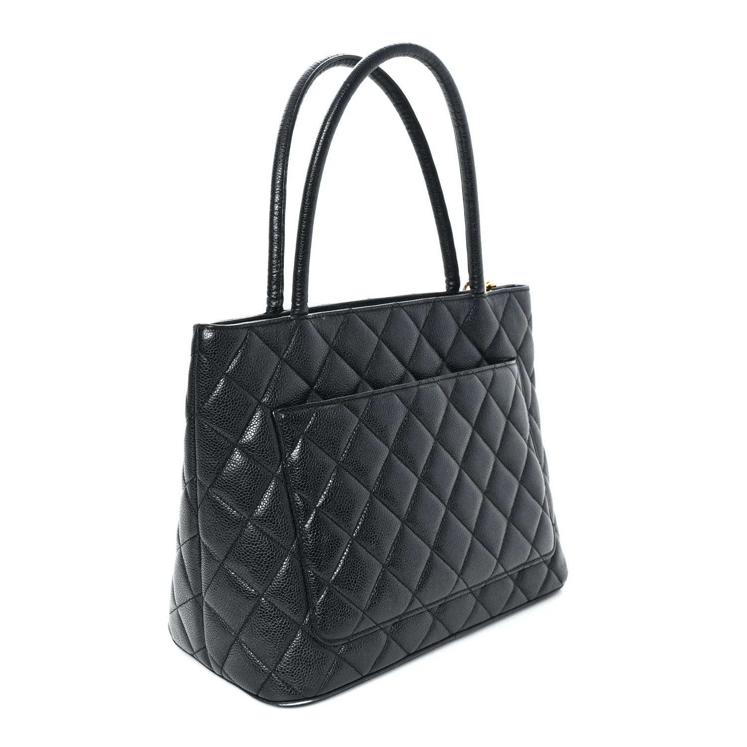 Caviar Quilted Medallion Tote Black - Image 3