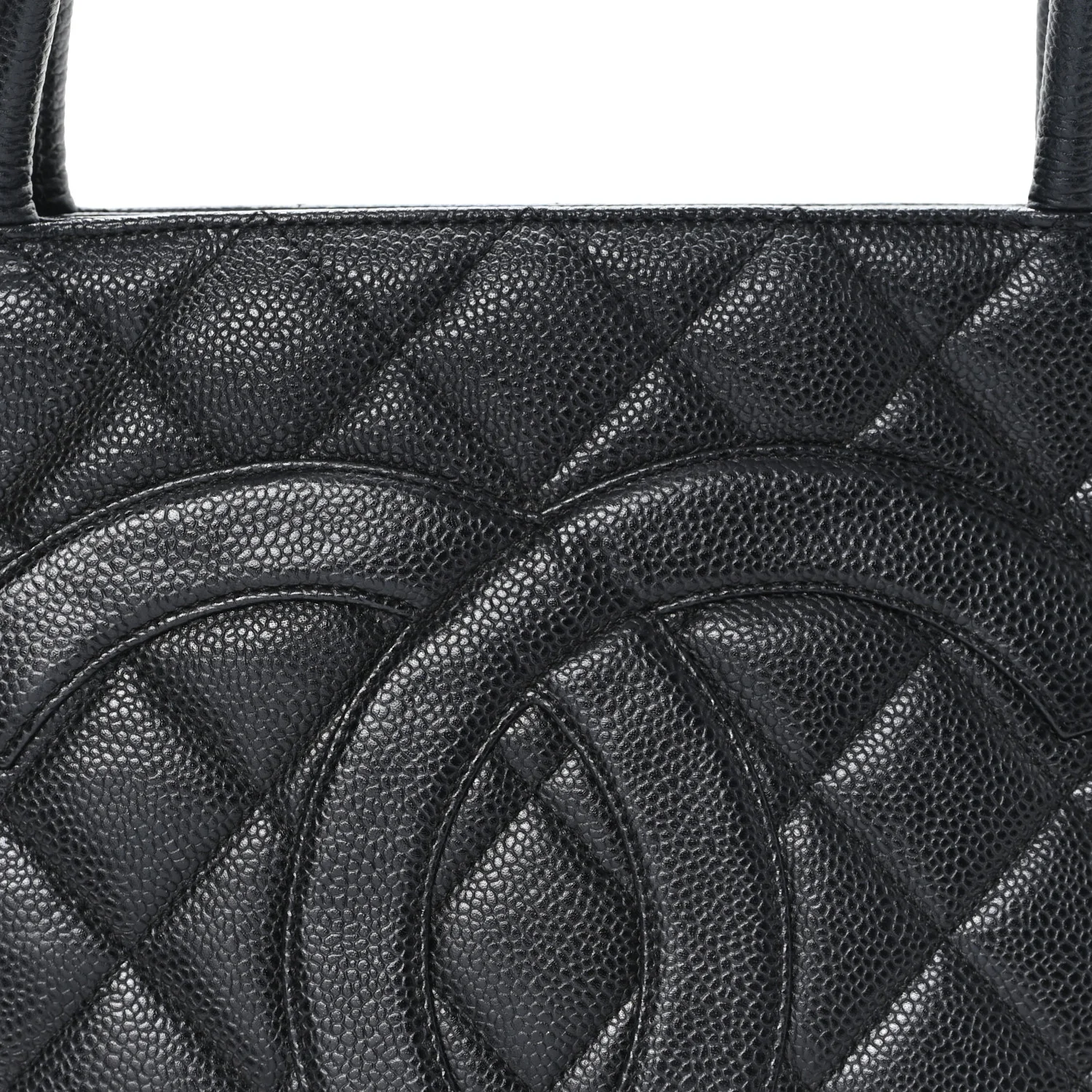 Caviar Quilted Medallion Tote Black - Image 8