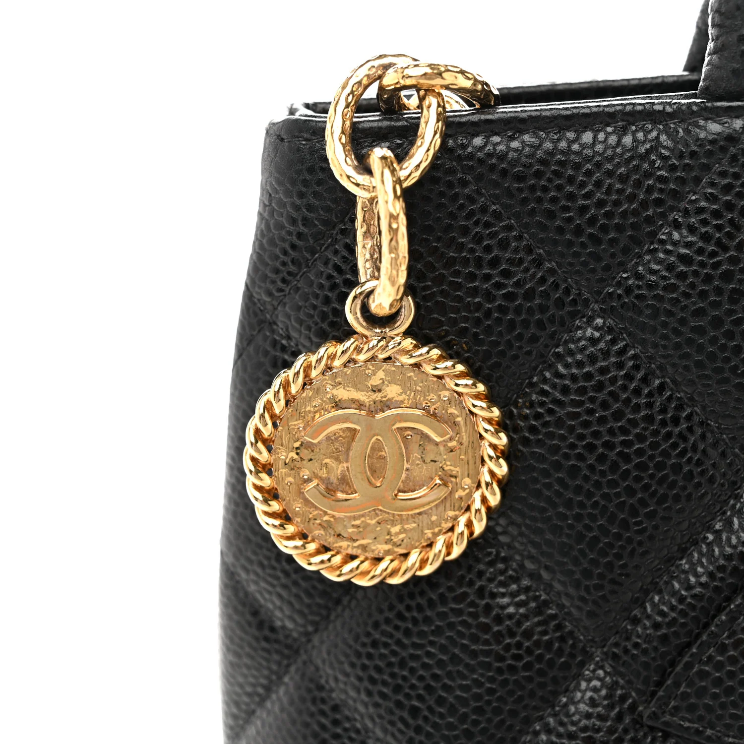 Caviar Quilted Medallion Tote Black - Image 13