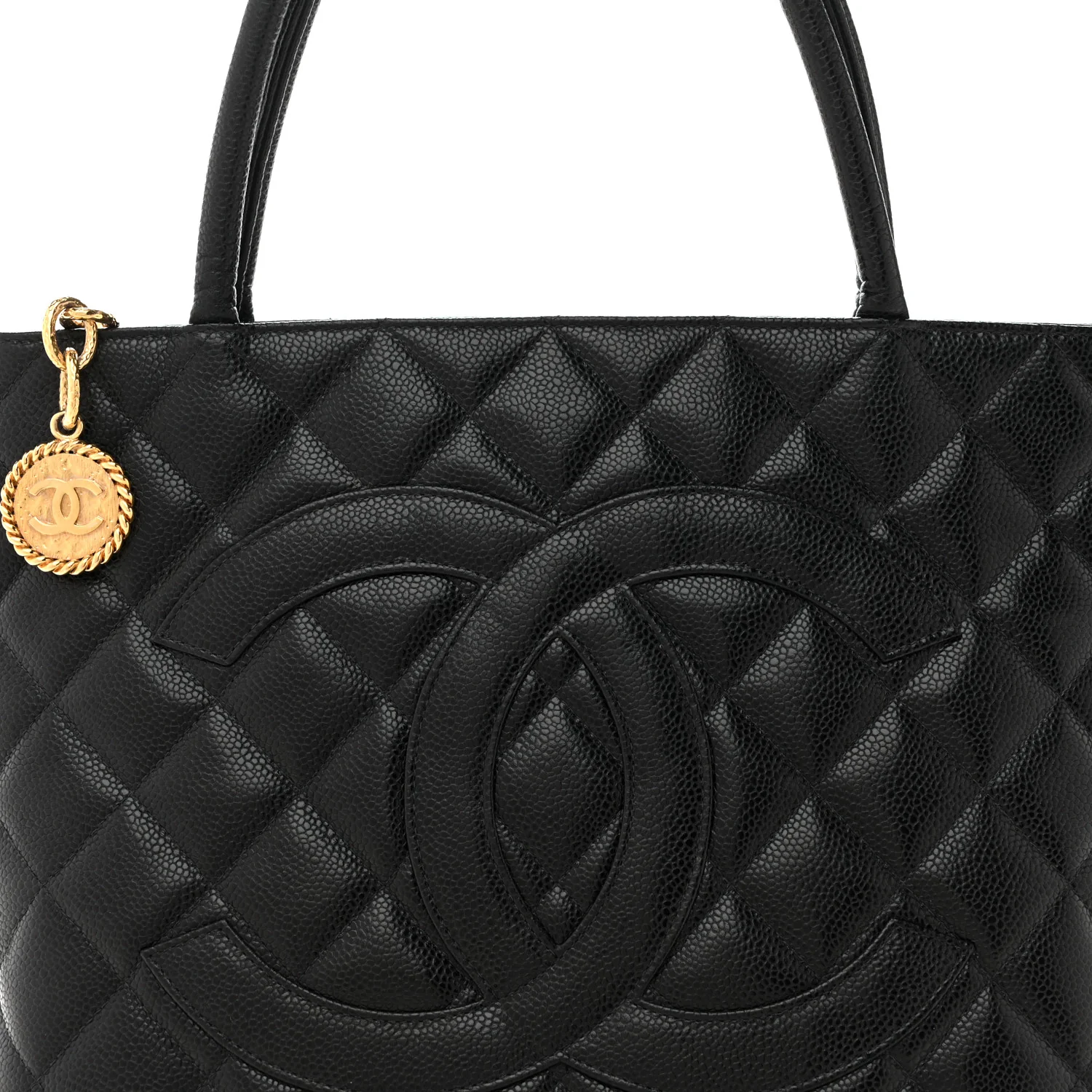 Caviar Quilted Medallion Tote Black - Image 8