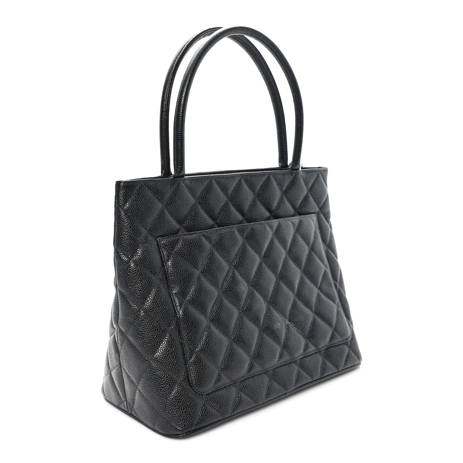 Caviar Quilted Medallion Tote Black - Image 3