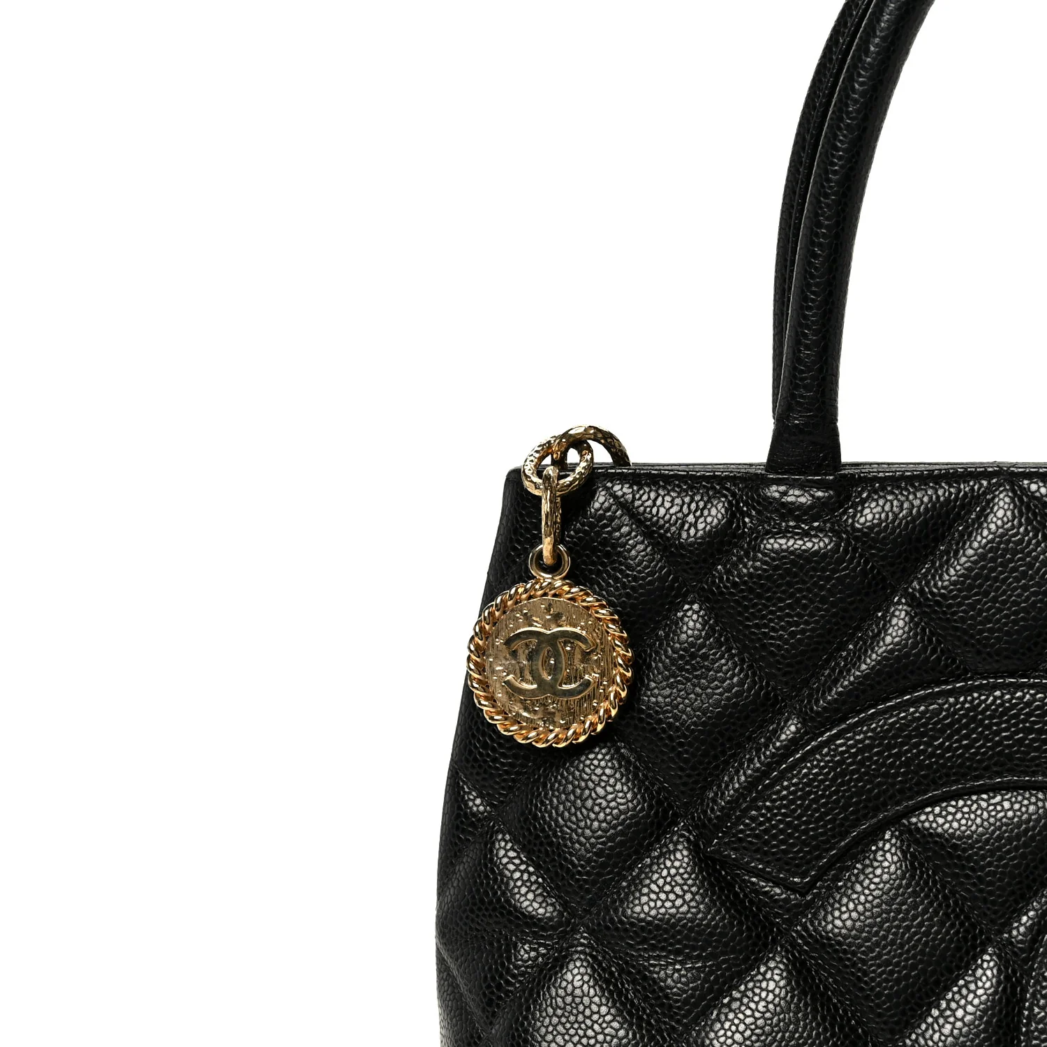 Caviar Quilted Medallion Tote Black - Image 8