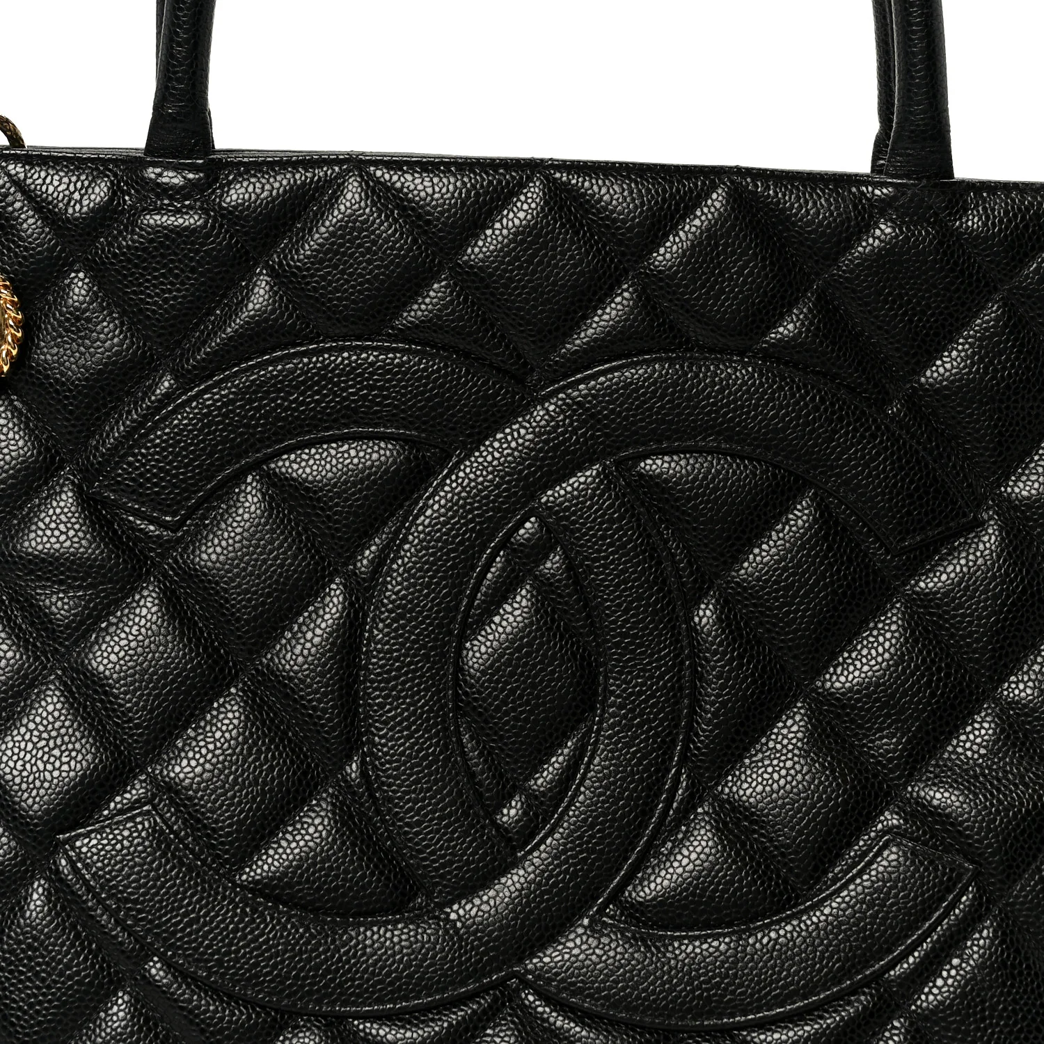 Caviar Quilted Medallion Tote Black - Image 9