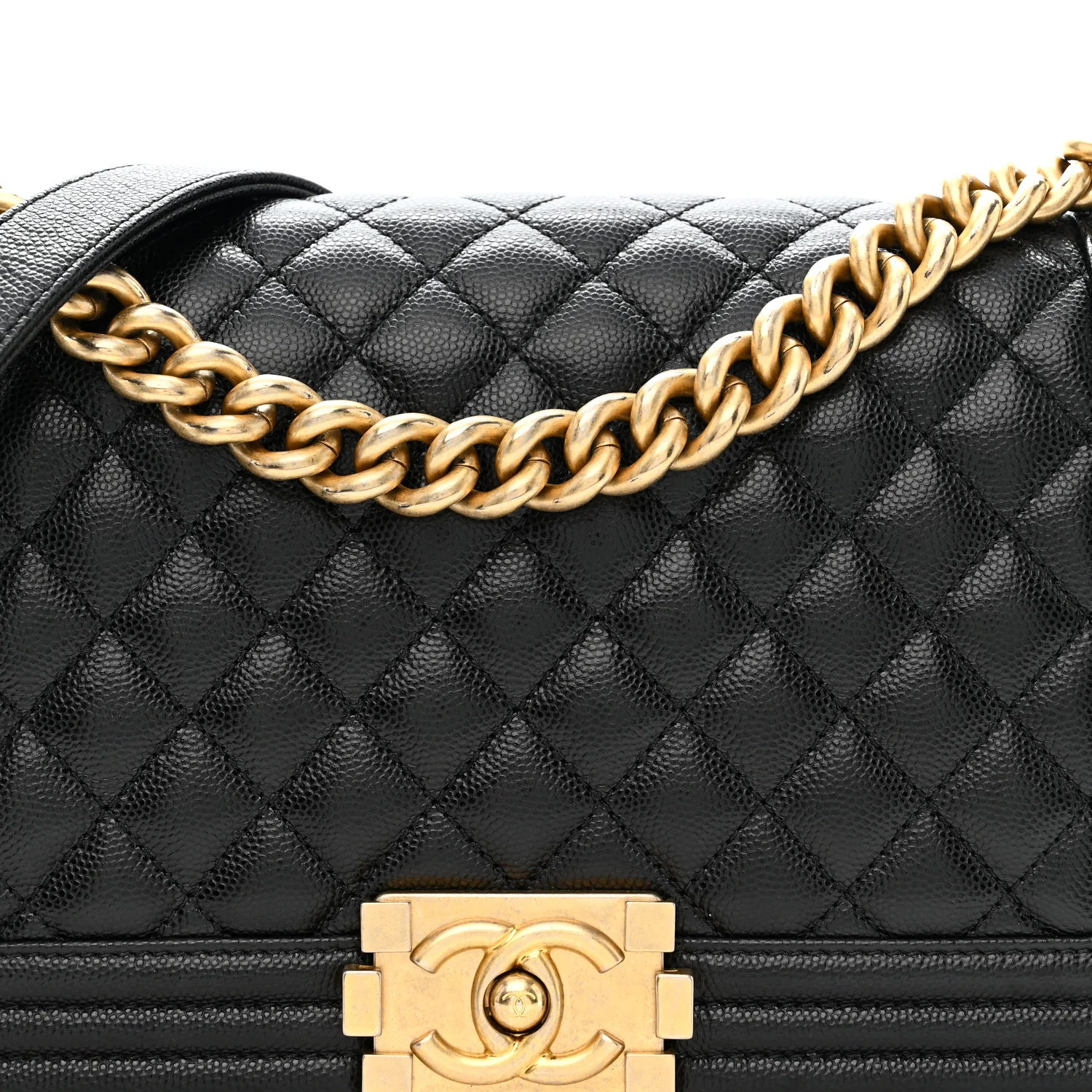 Caviar Quilted Medium Boy Flap Black - Image 8