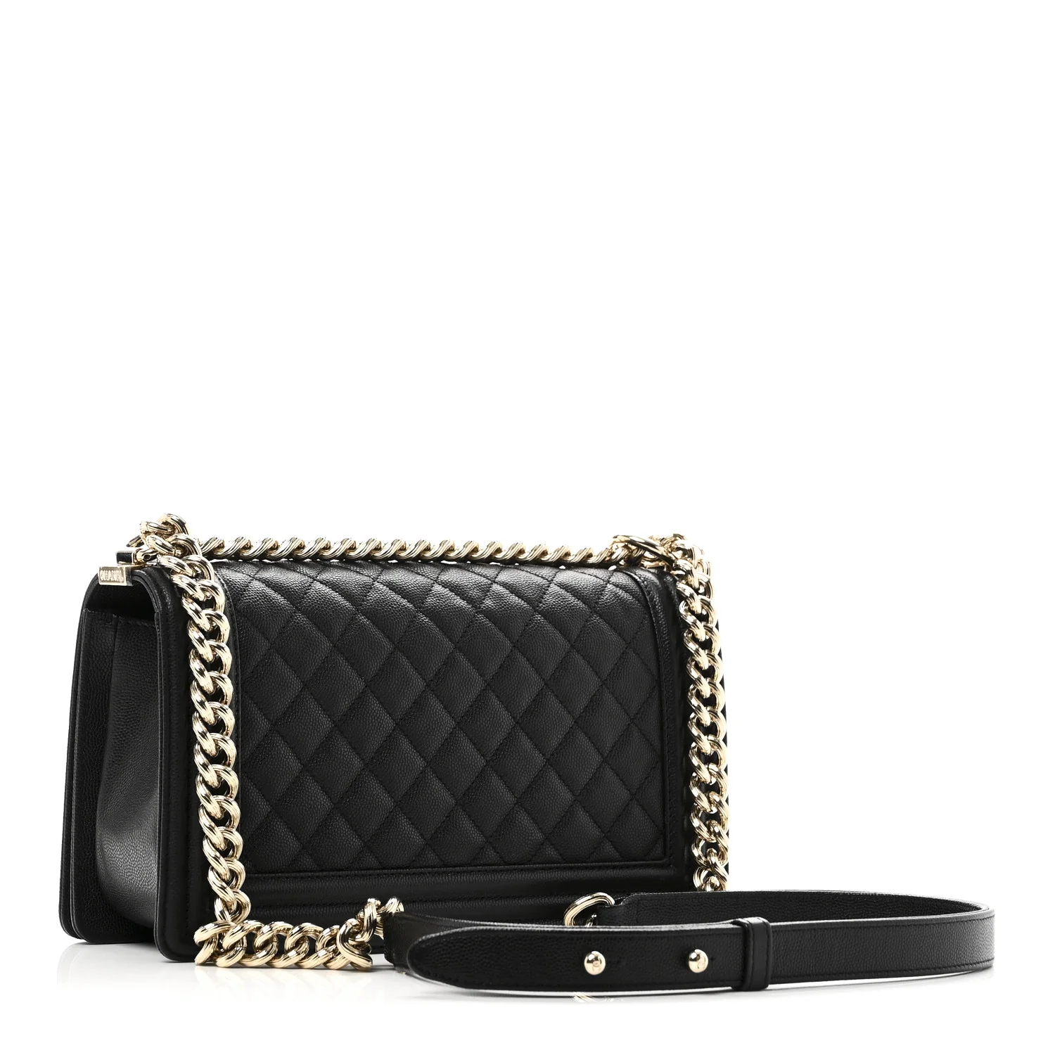 Caviar Quilted Medium Boy Flap Black - Image 3