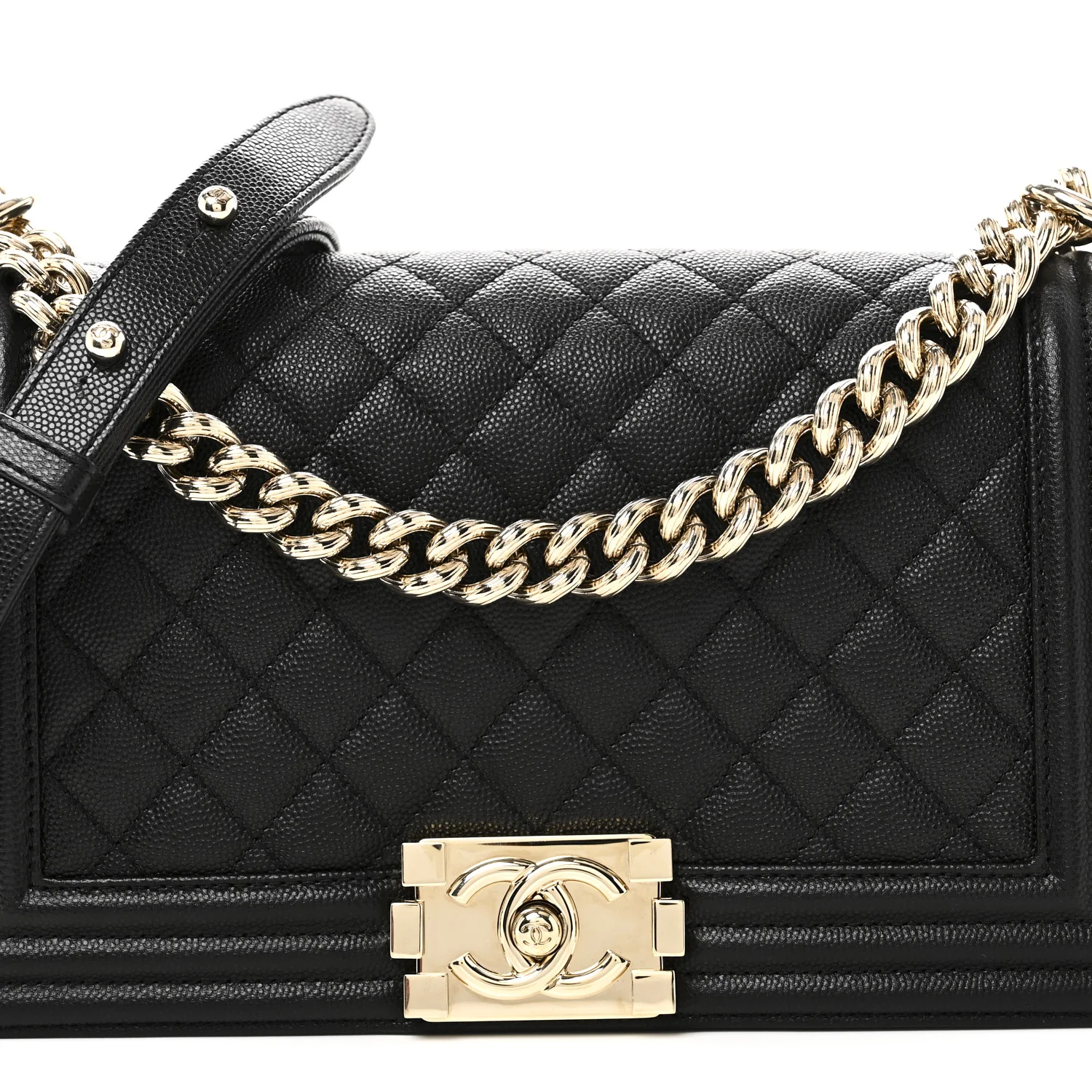 Caviar Quilted Medium Boy Flap Black - Image 8