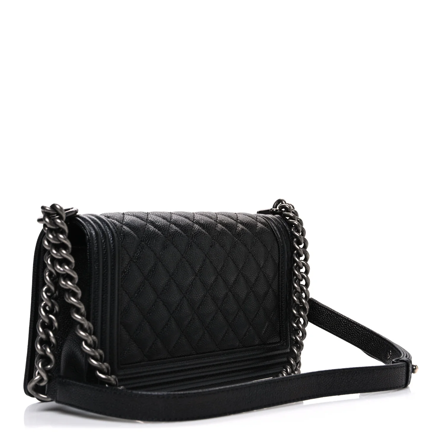 Caviar Quilted Medium Boy Flap Black - Image 3