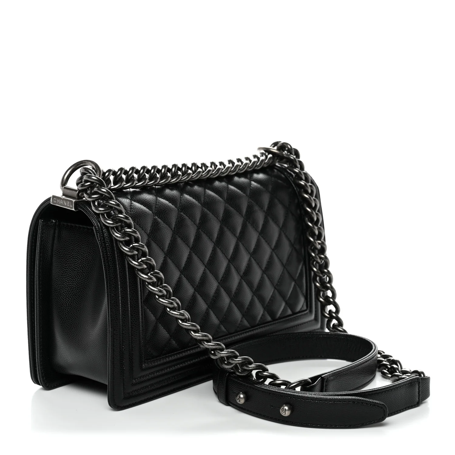 Caviar Quilted Medium Boy Flap Black - Image 3
