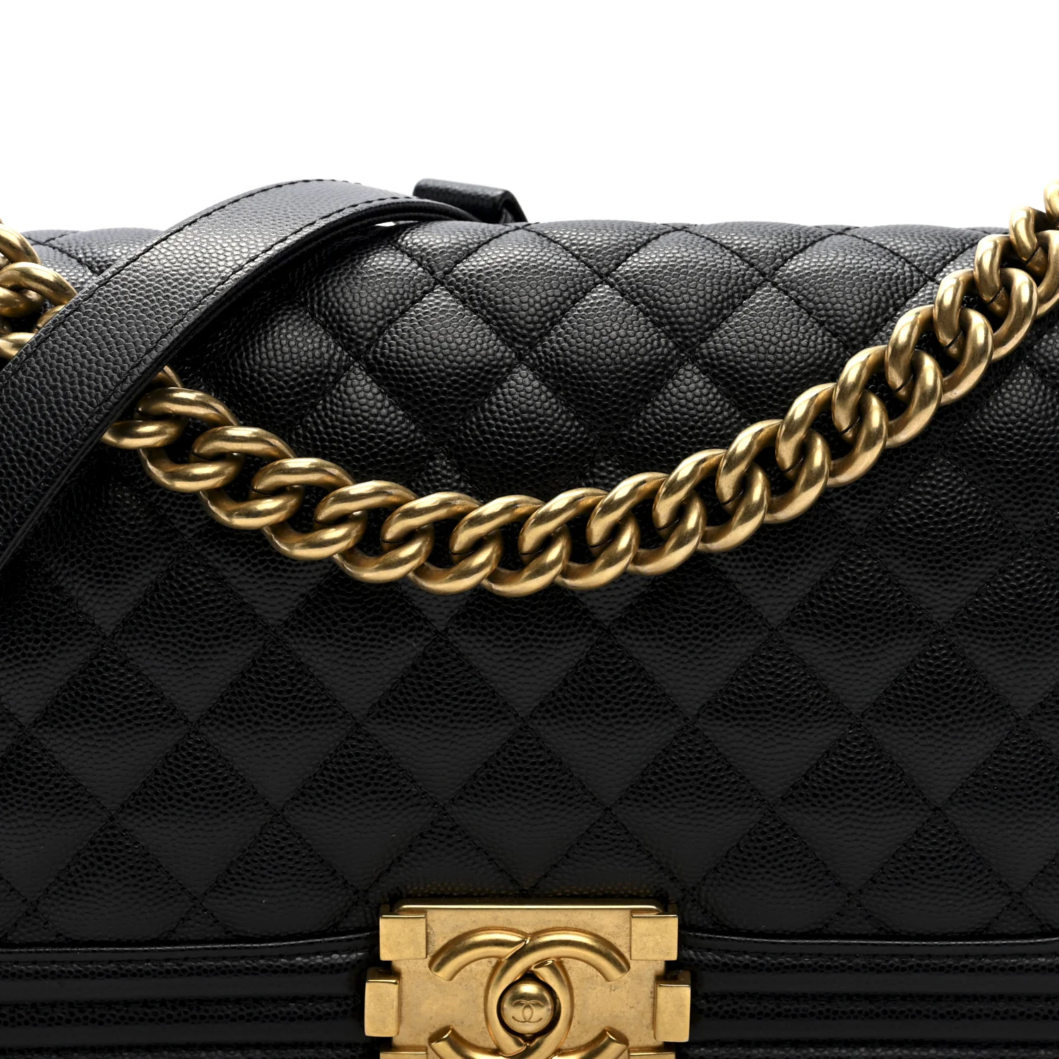 Caviar Quilted Medium Boy Flap Black - Image 8