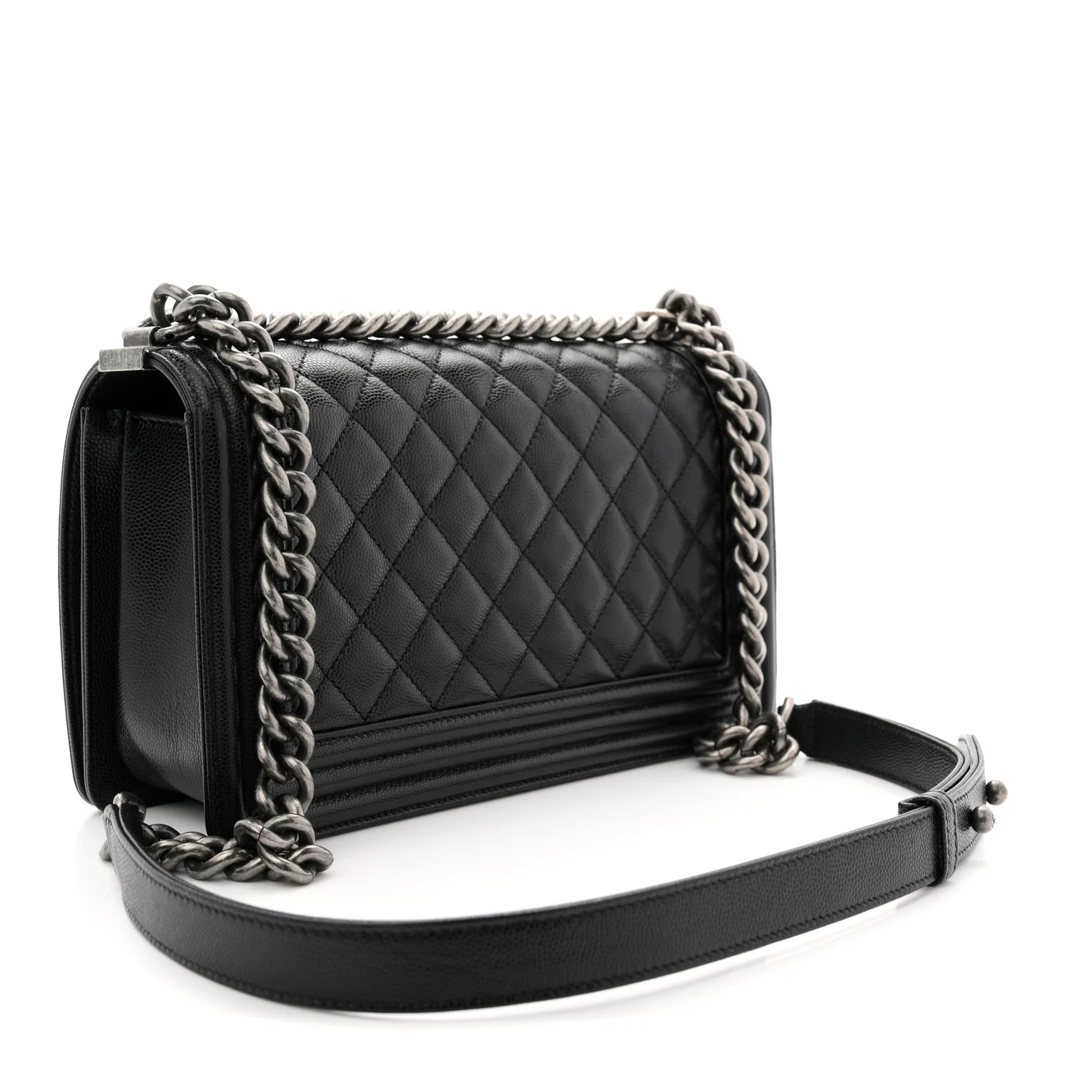 Caviar Quilted Medium Boy Flap Black - Image 3