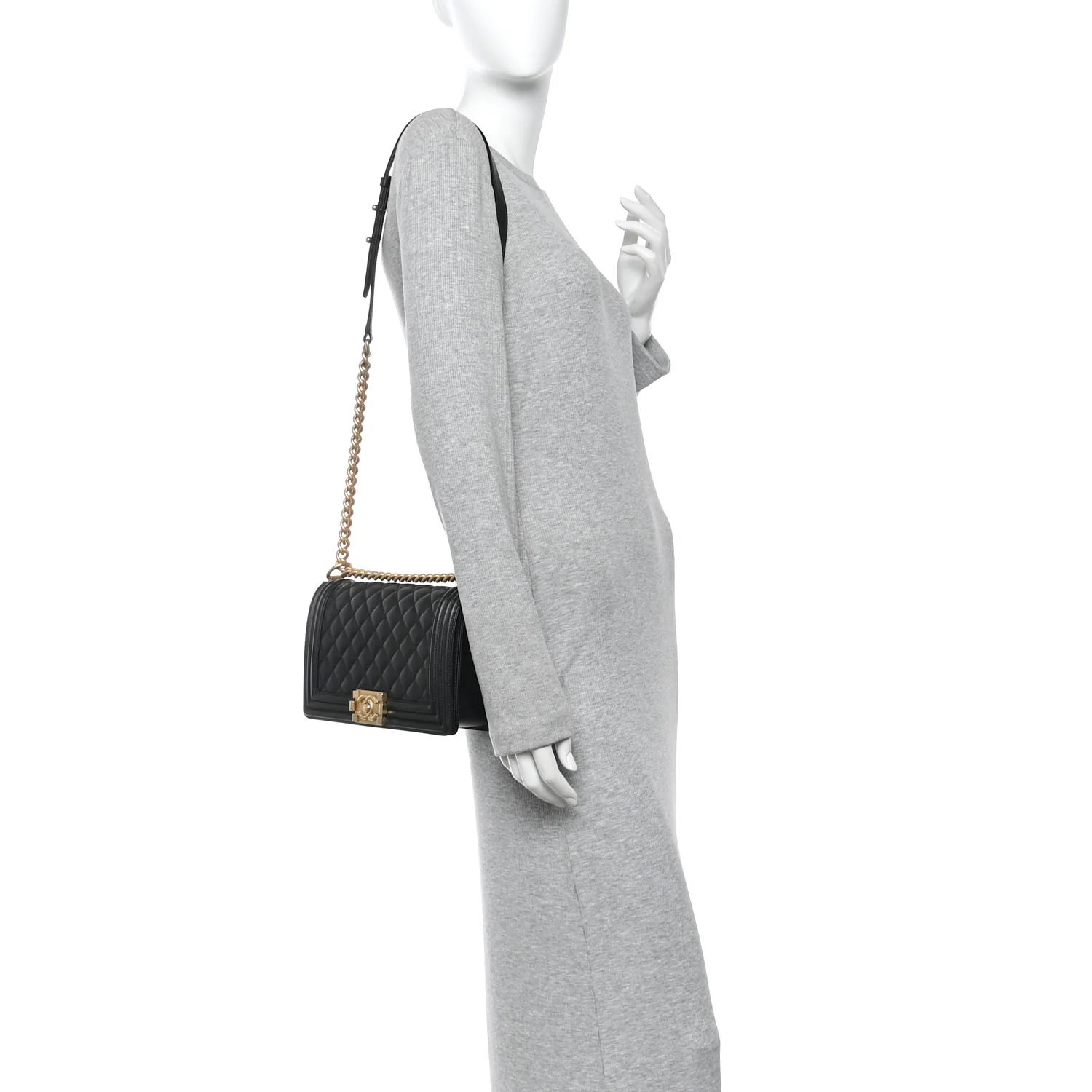 Caviar Quilted Medium Boy Flap Black - Image 2