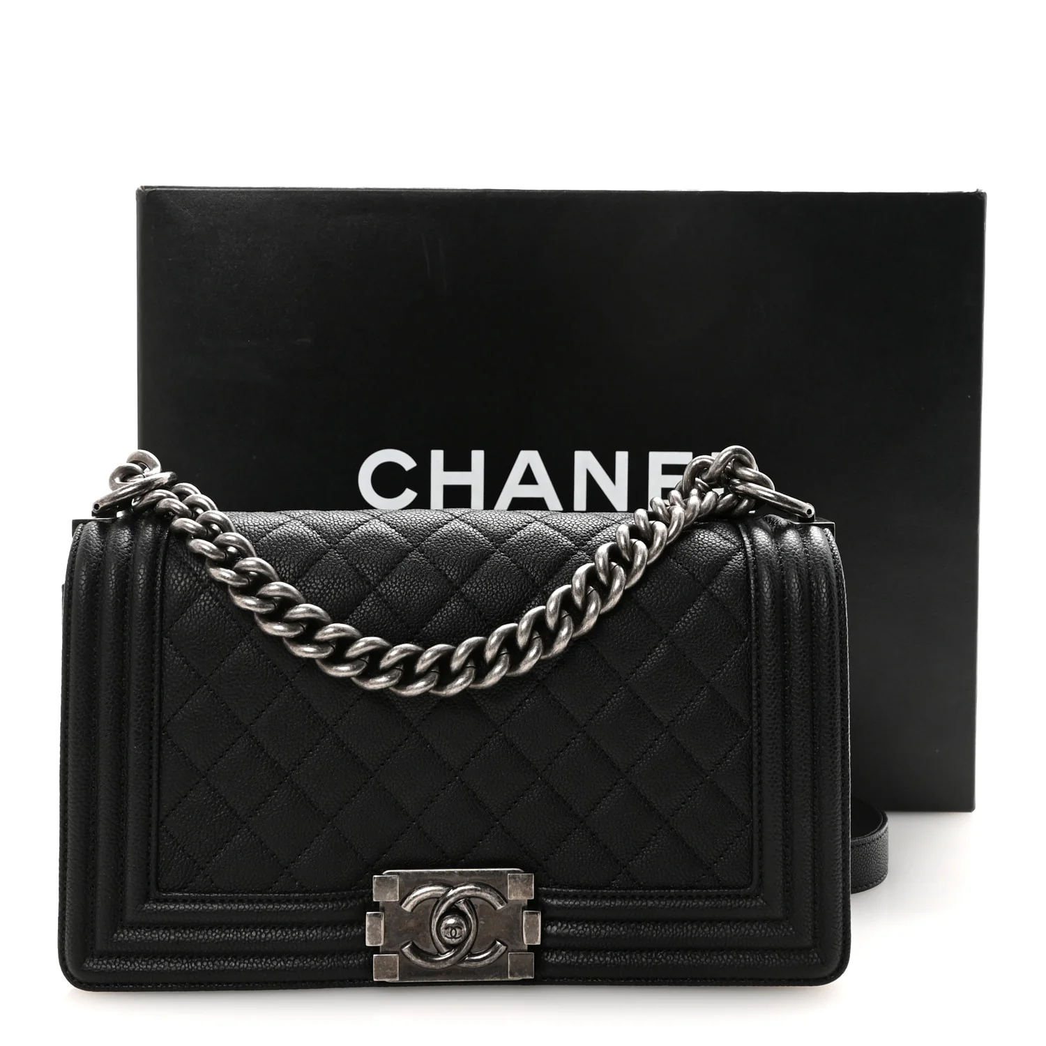 Caviar Quilted Medium Boy Flap Black - Image 11