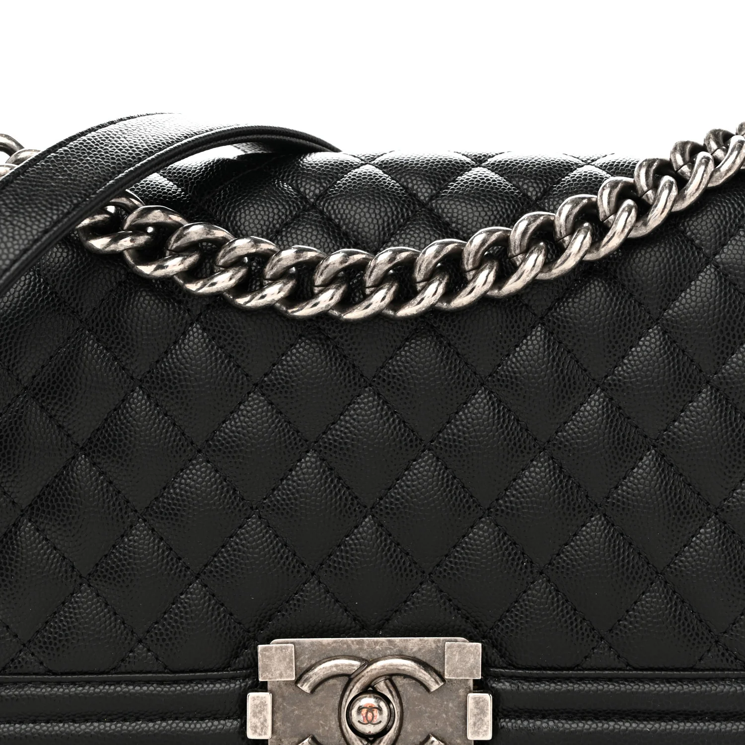 Caviar Quilted Medium Boy Flap Black - Image 8