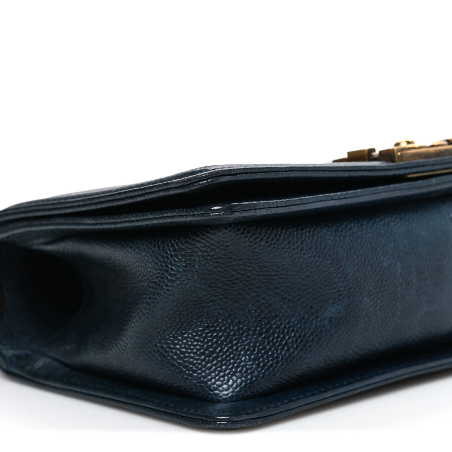 Caviar Quilted Medium Boy Flap Navy - Image 9