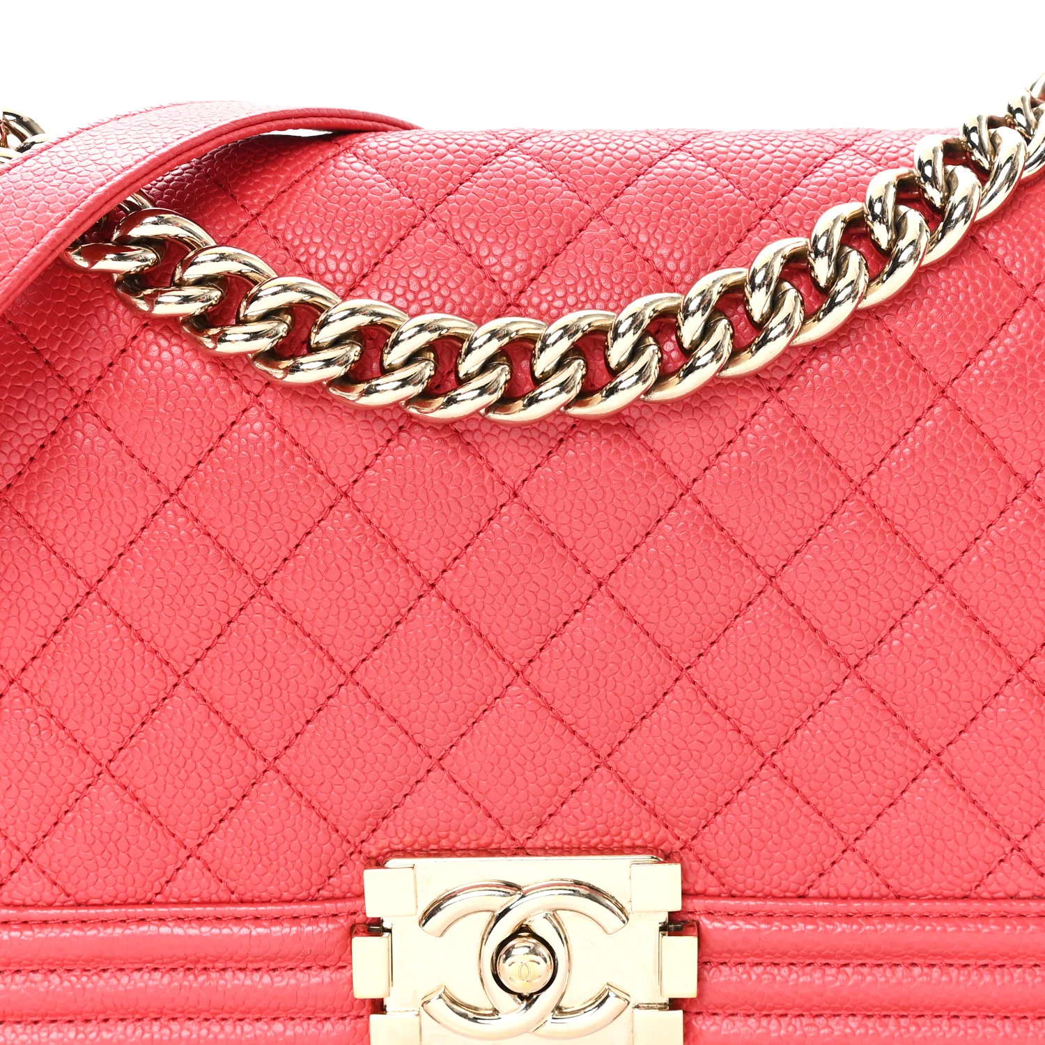 Caviar Quilted Medium Boy Flap Red - Image 8