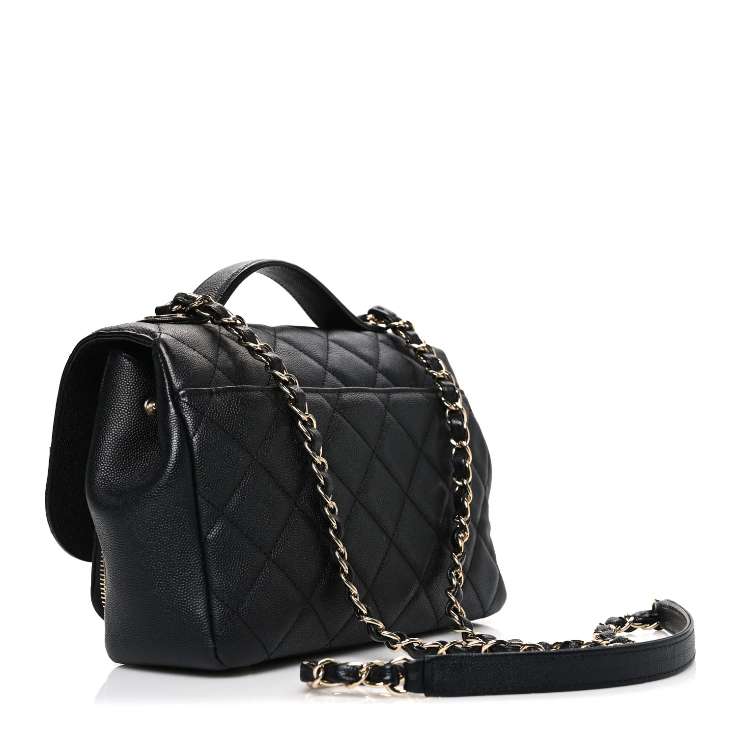 Caviar Quilted Medium Business Affinity Flap Black - Image 3