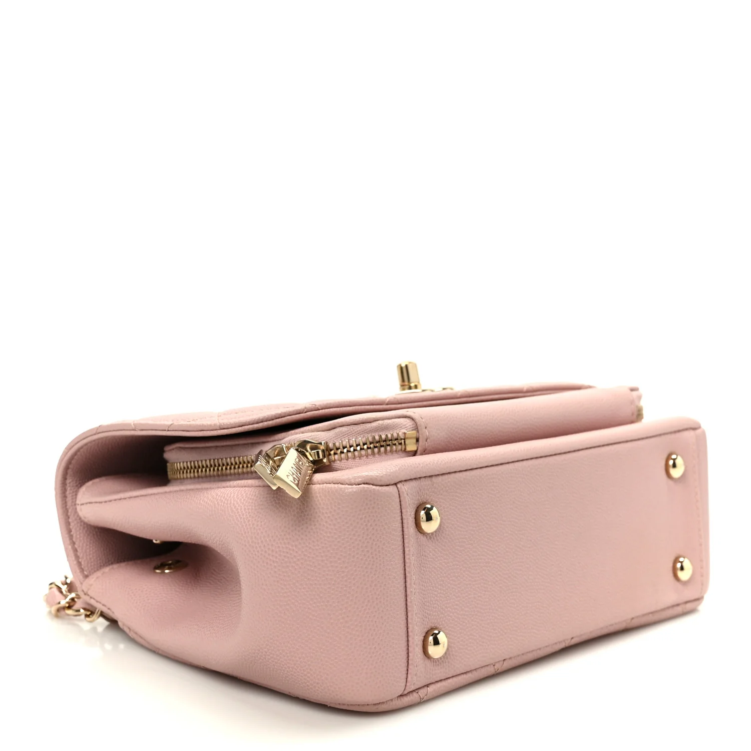 Caviar Quilted Medium Business Affinity Flap Light Pink - Image 4