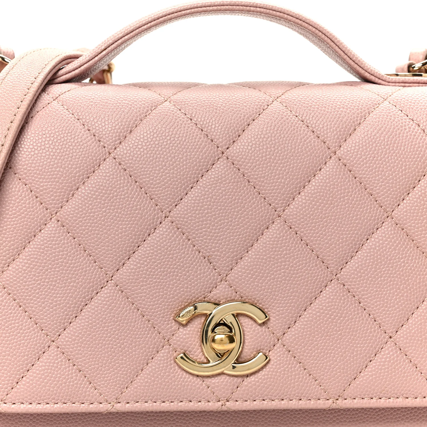 Caviar Quilted Medium Business Affinity Flap Light Pink - Image 9