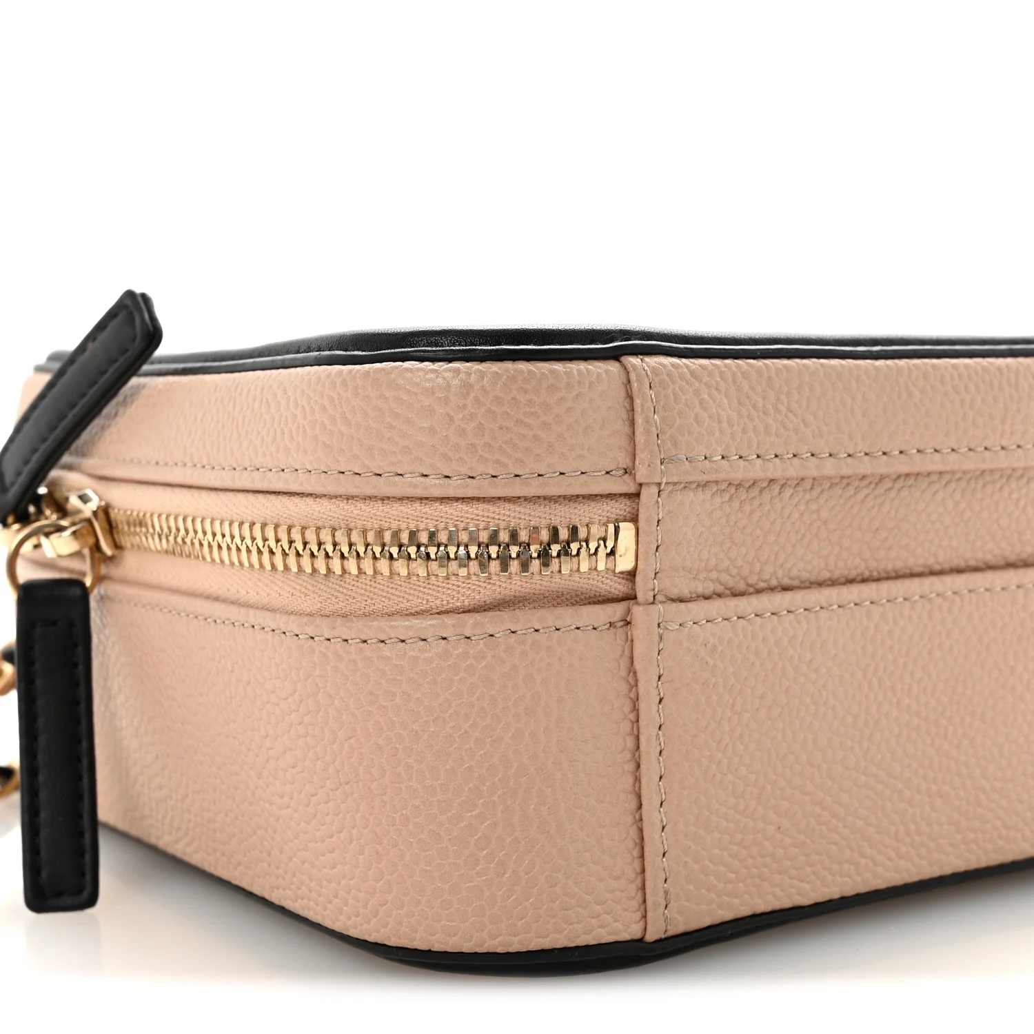 Caviar Quilted Medium CC Filigree Vanity Case Beige Black - Image 9