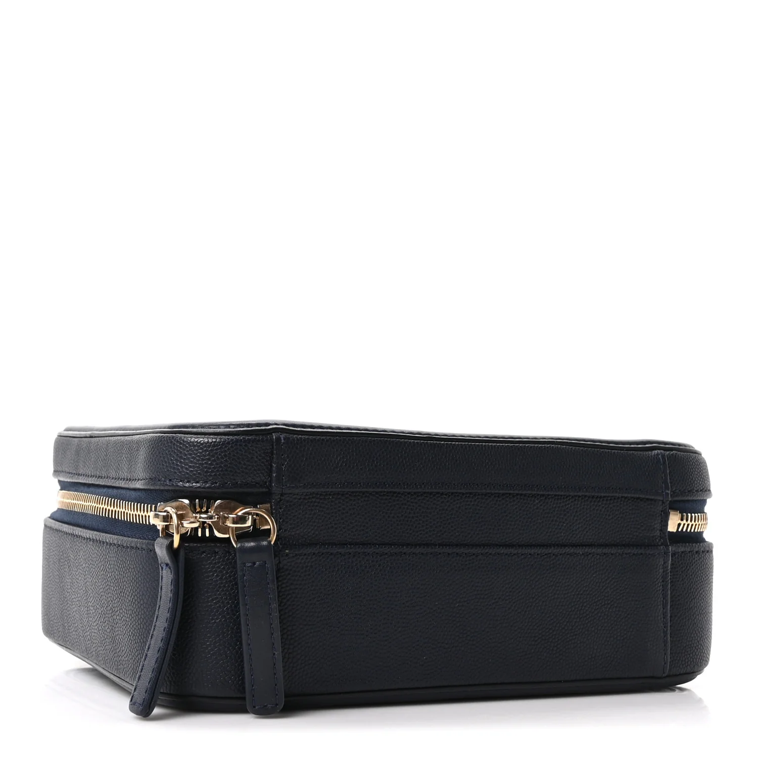 Caviar Quilted Medium CC Filigree Vanity Case Navy - Image 4
