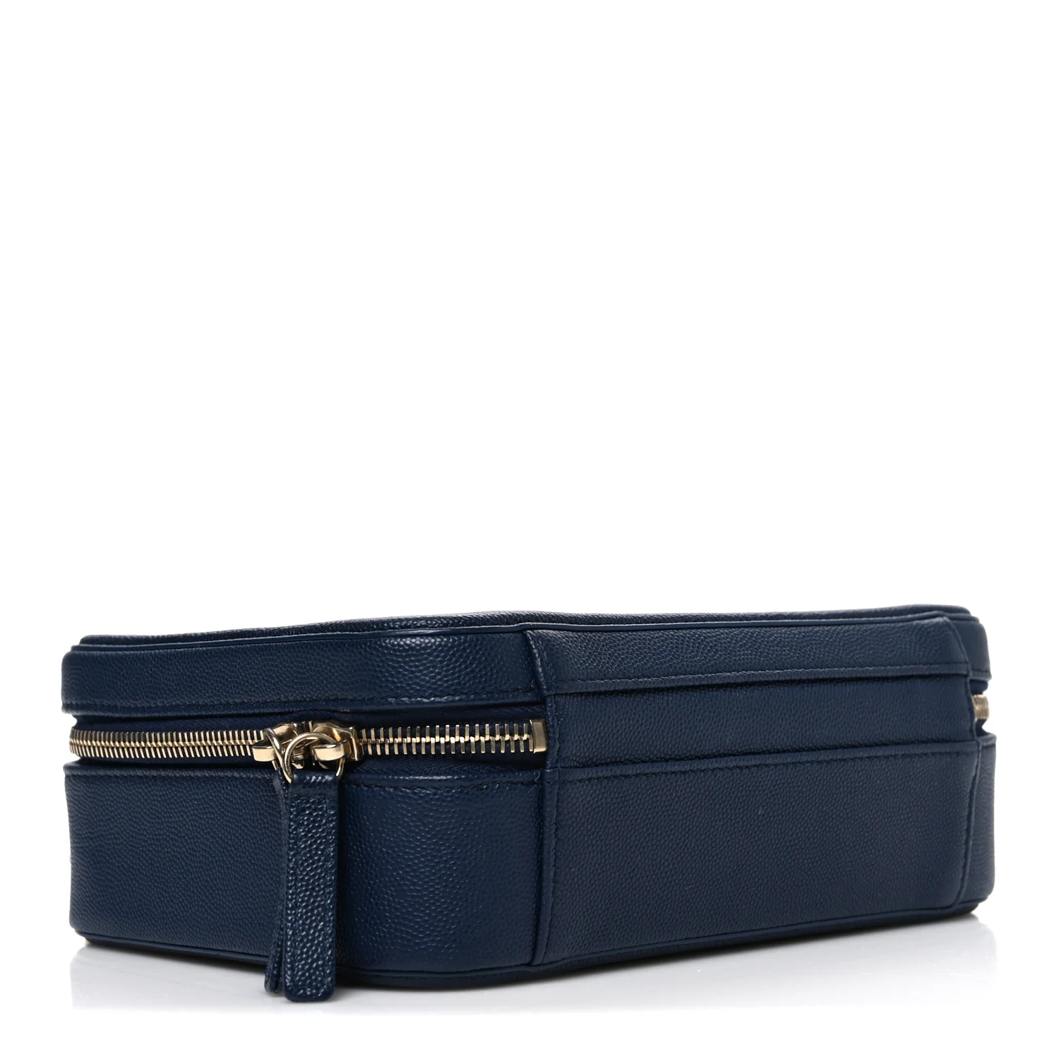 Caviar Quilted Medium CC Filigree Vanity Case Navy - Image 4