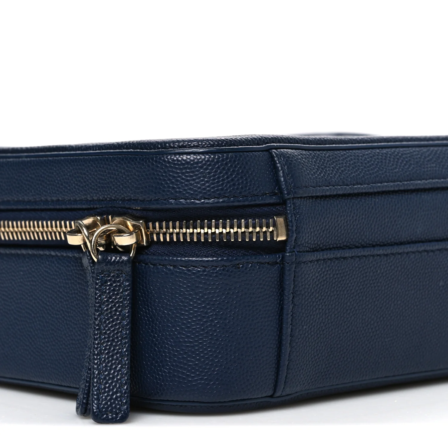 Caviar Quilted Medium CC Filigree Vanity Case Navy - Image 9
