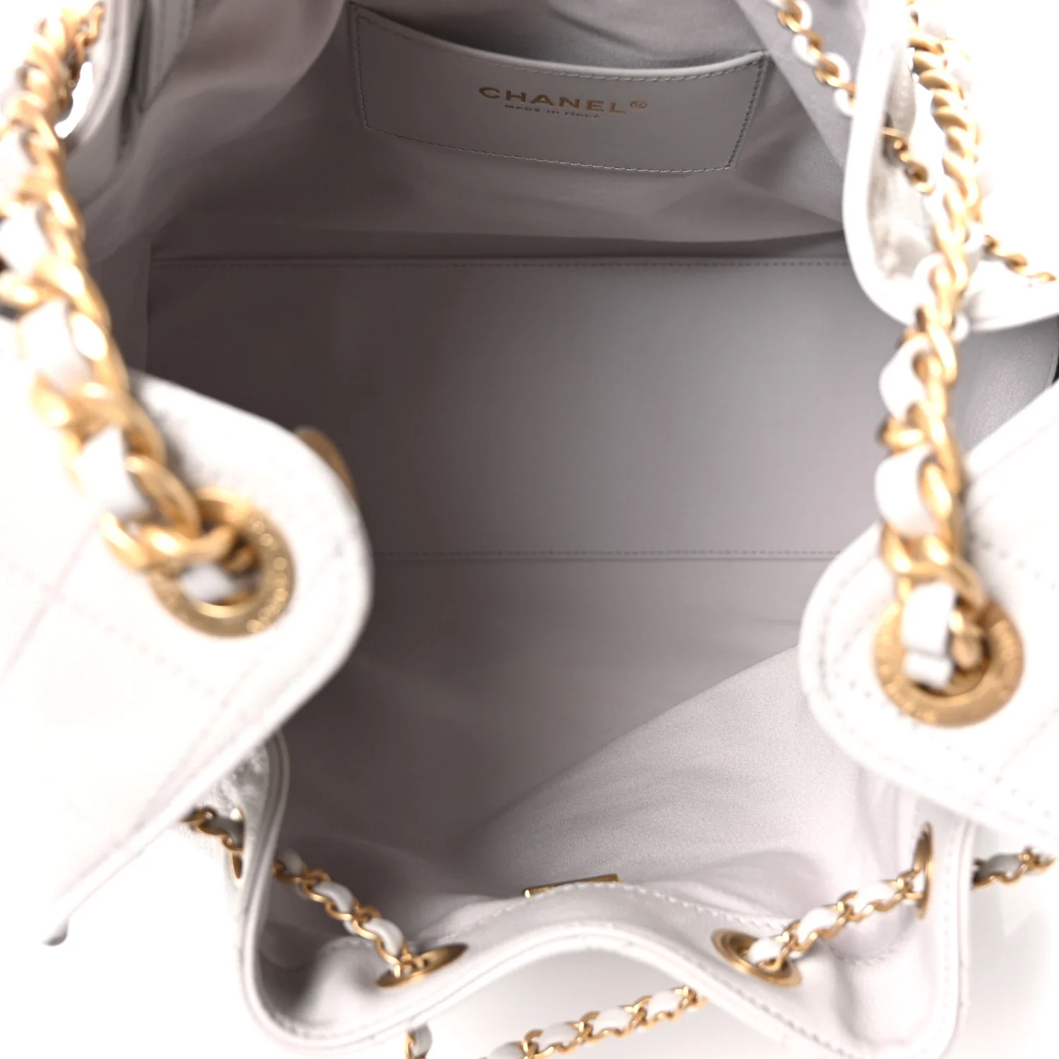 Caviar Quilted Medium Chanel 25 Handbag Light Gray - Image 6