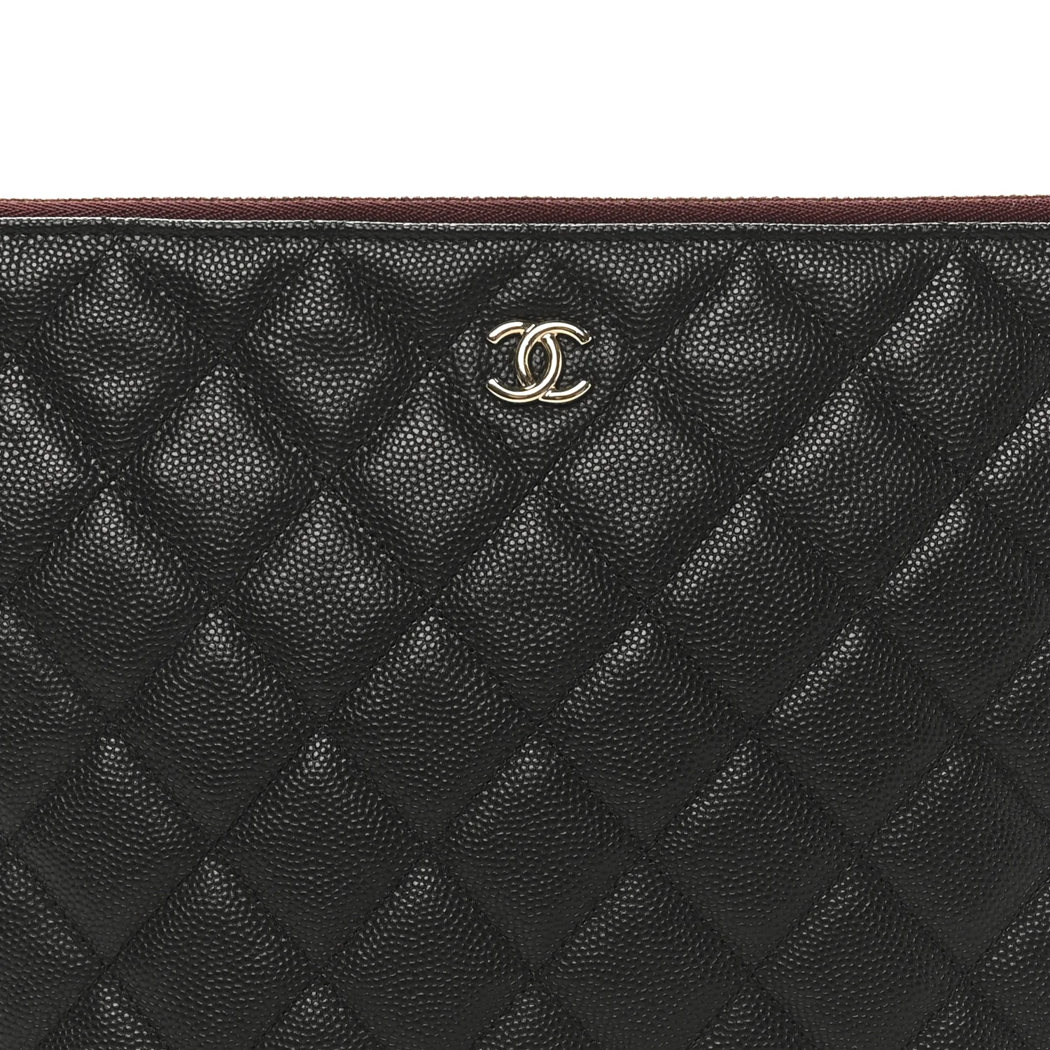 Caviar Quilted Medium Cosmetic Case Black - Image 8