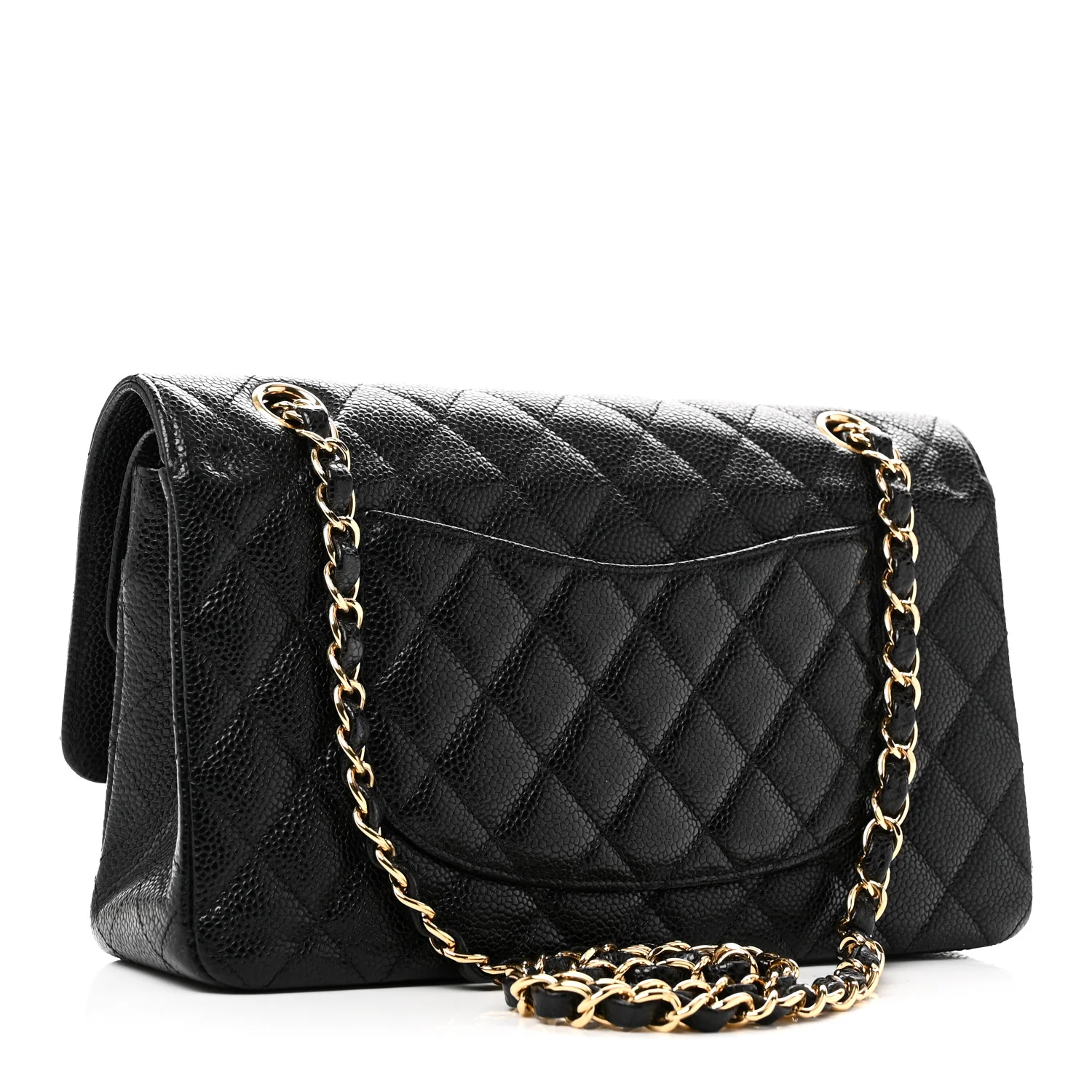 Caviar Quilted Medium Double Flap Black - Image 2