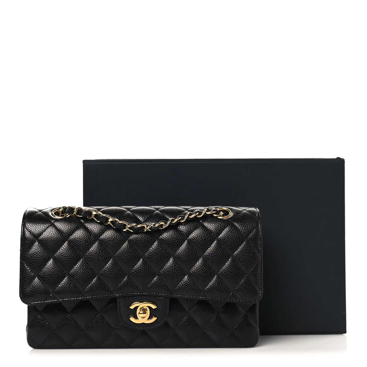 Caviar Quilted Medium Double Flap Black - Image 11