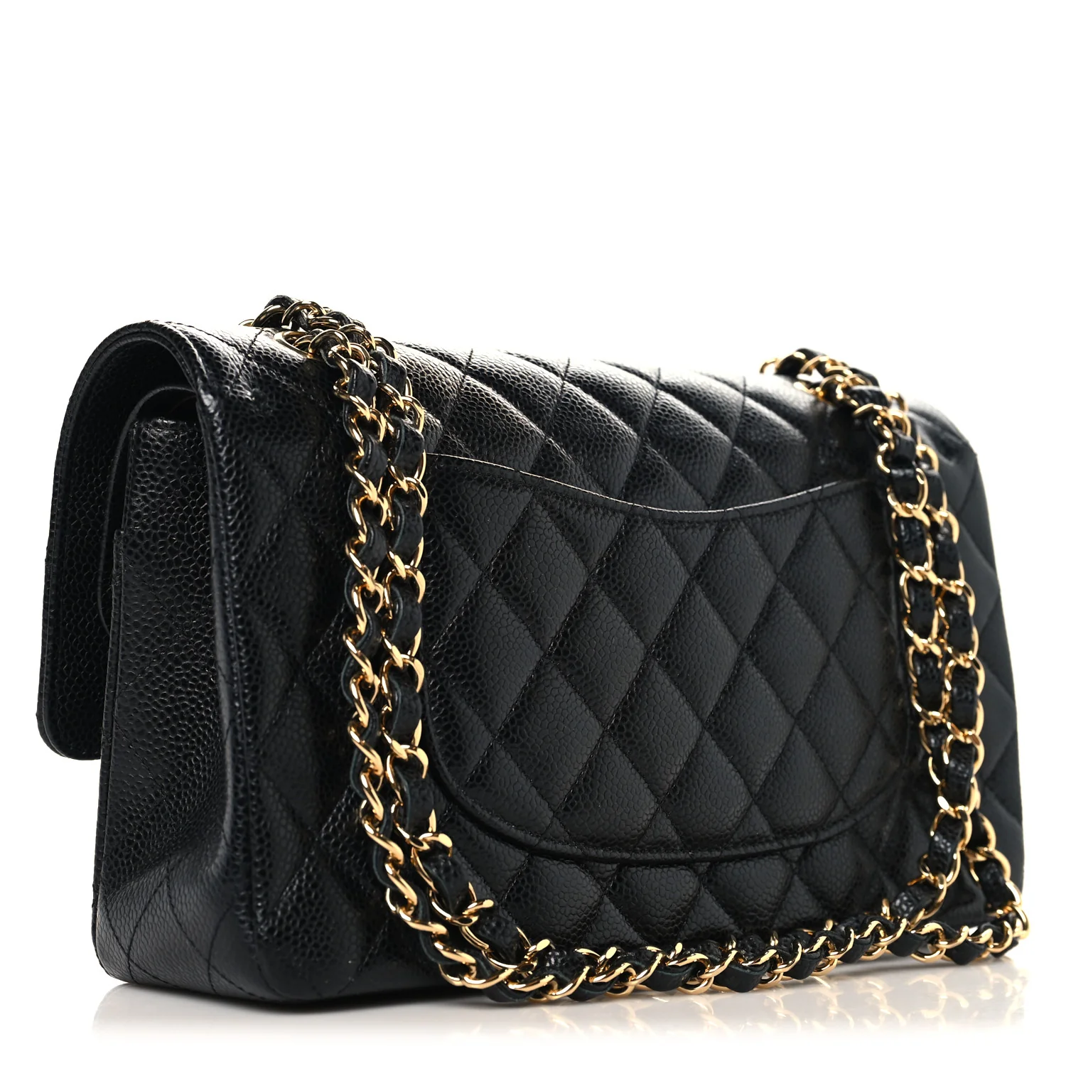 Caviar Quilted Medium Double Flap Black - Image 3
