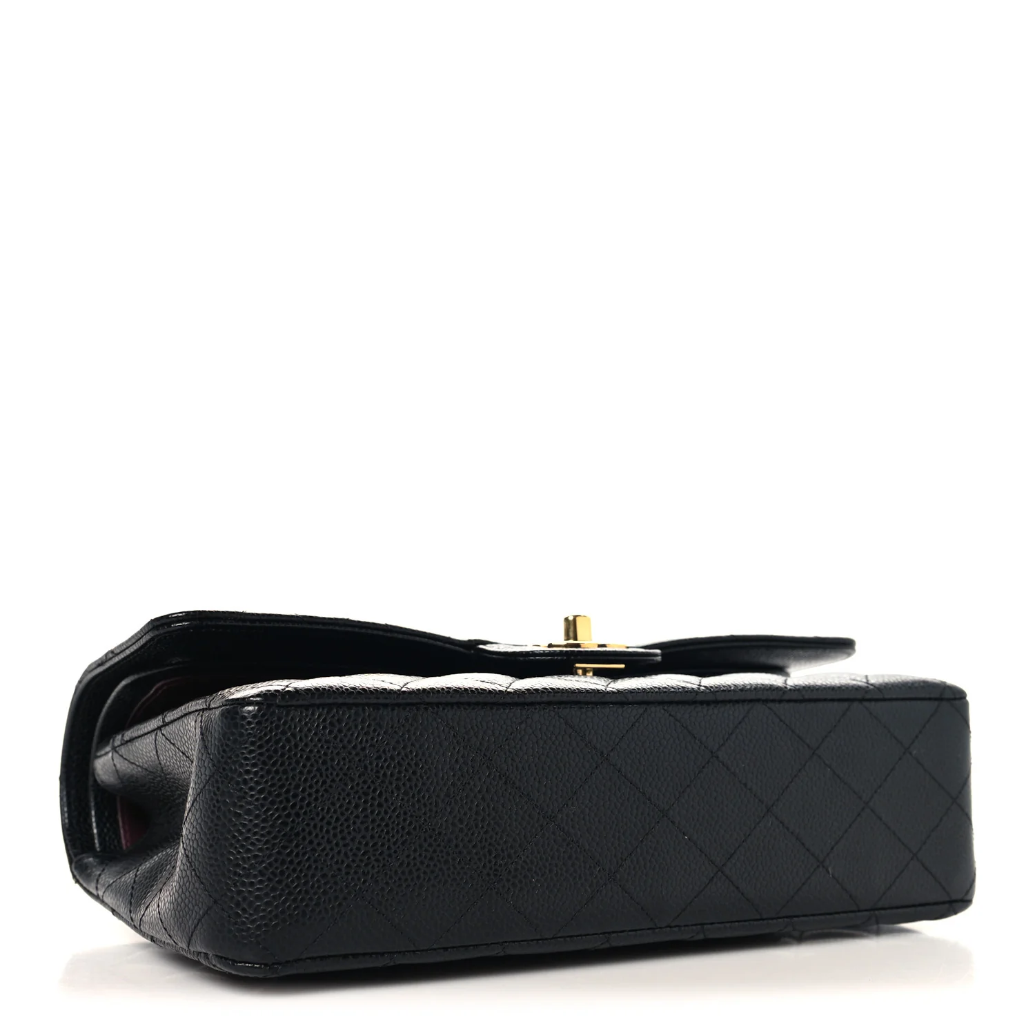 Caviar Quilted Medium Double Flap Black - Image 4