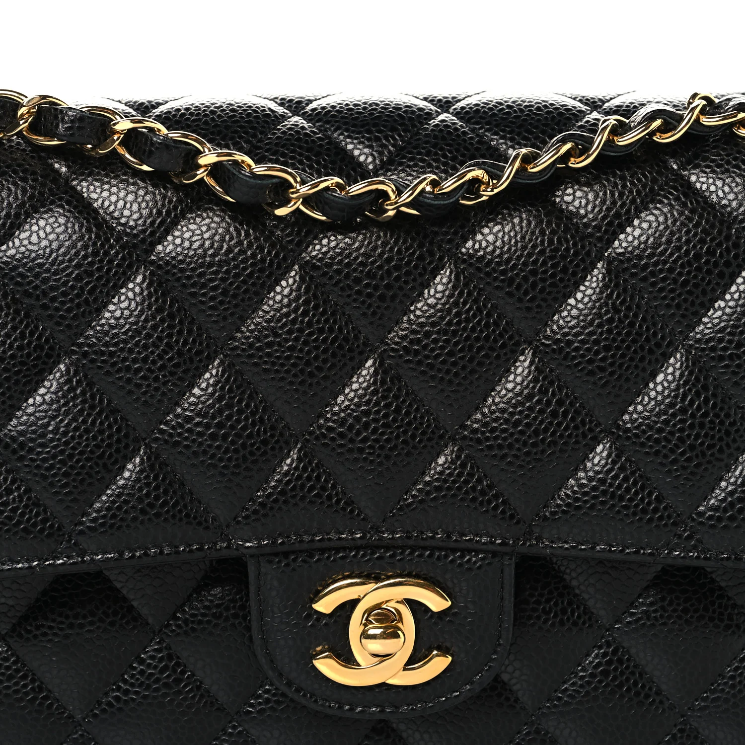 Caviar Quilted Medium Double Flap Black - Image 8