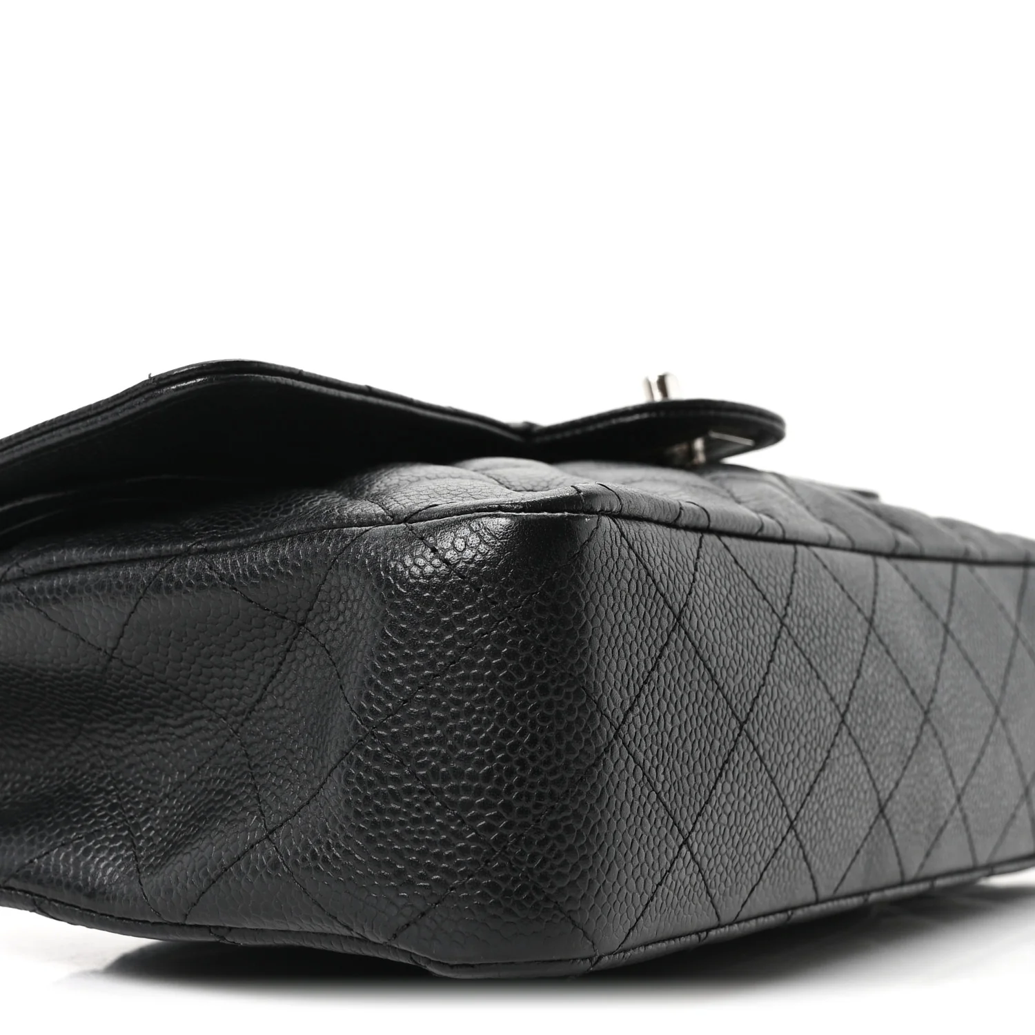 Caviar Quilted Medium Double Flap Black - Image 9