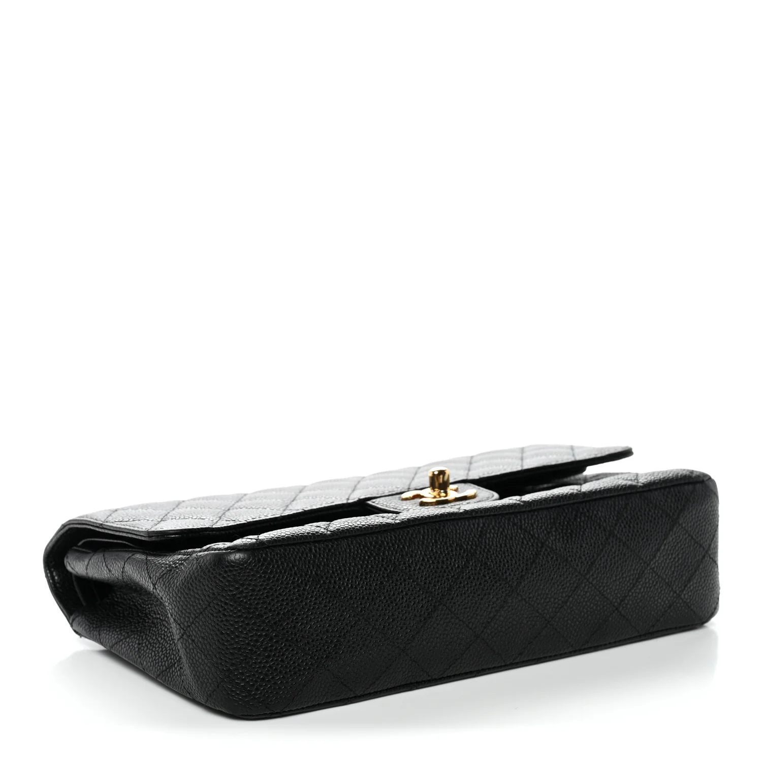 Caviar Quilted Medium Double Flap Black - Image 4