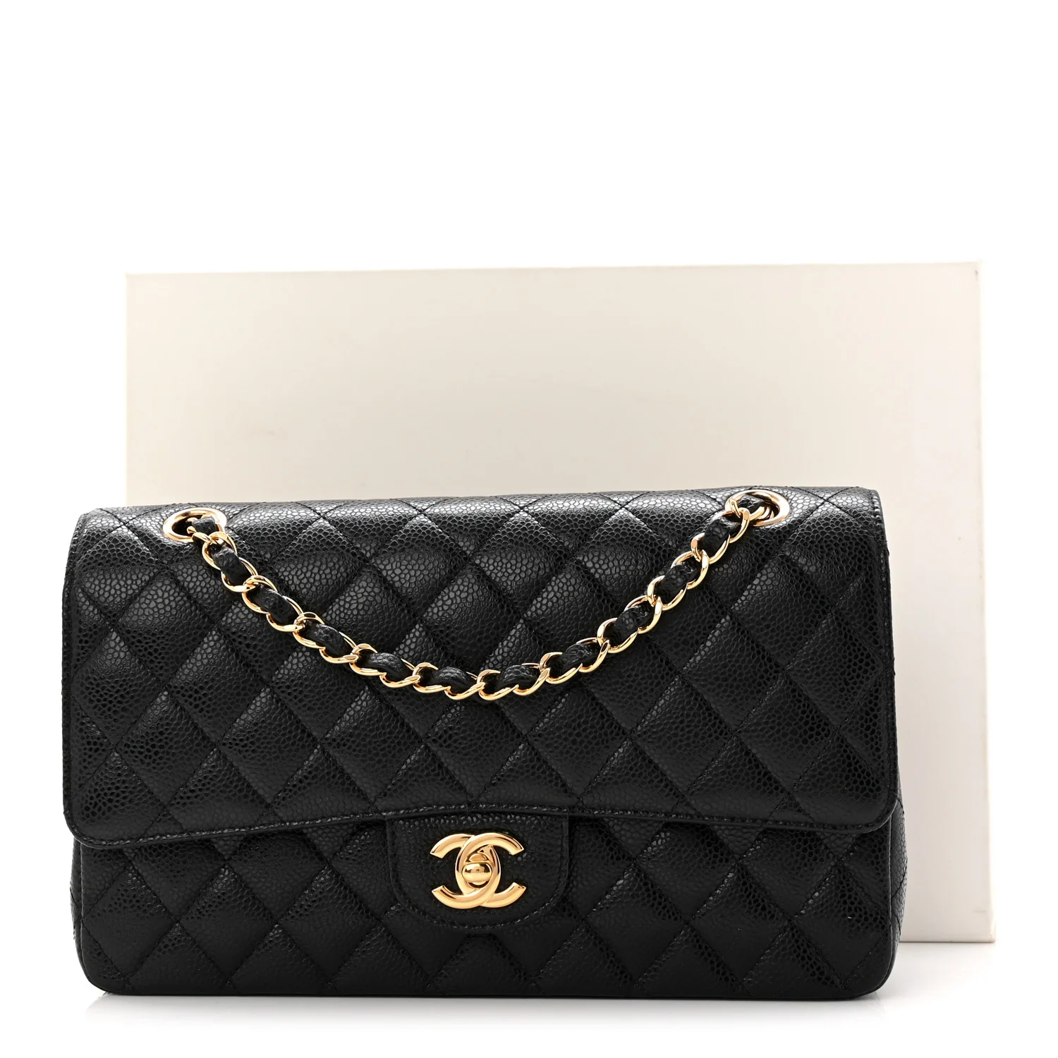 Caviar Quilted Medium Double Flap Black - Image 11