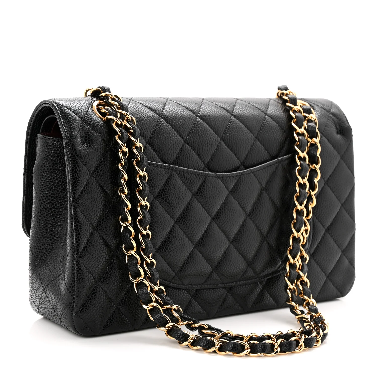 Caviar Quilted Medium Double Flap Black - Image 3