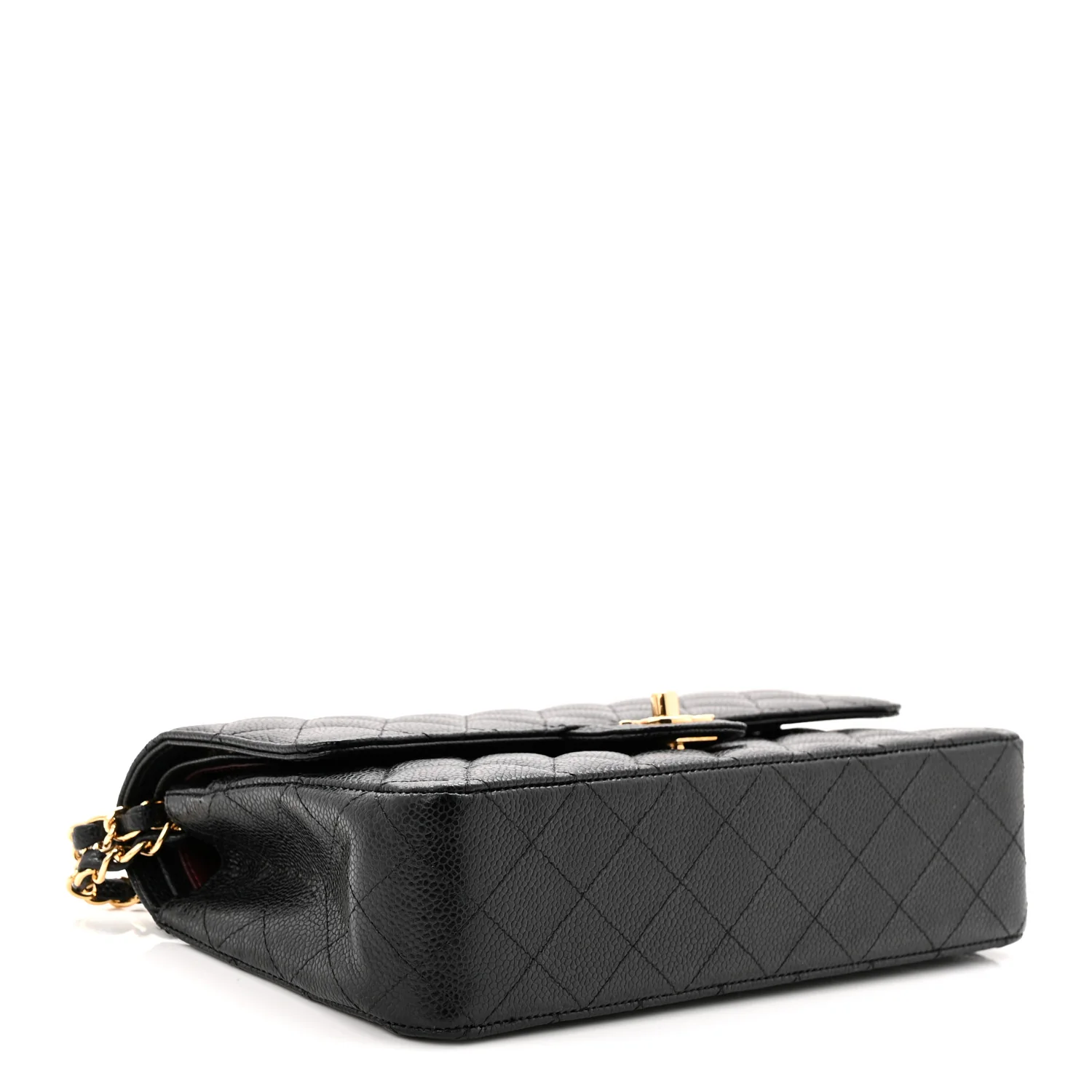 Caviar Quilted Medium Double Flap Black - Image 4