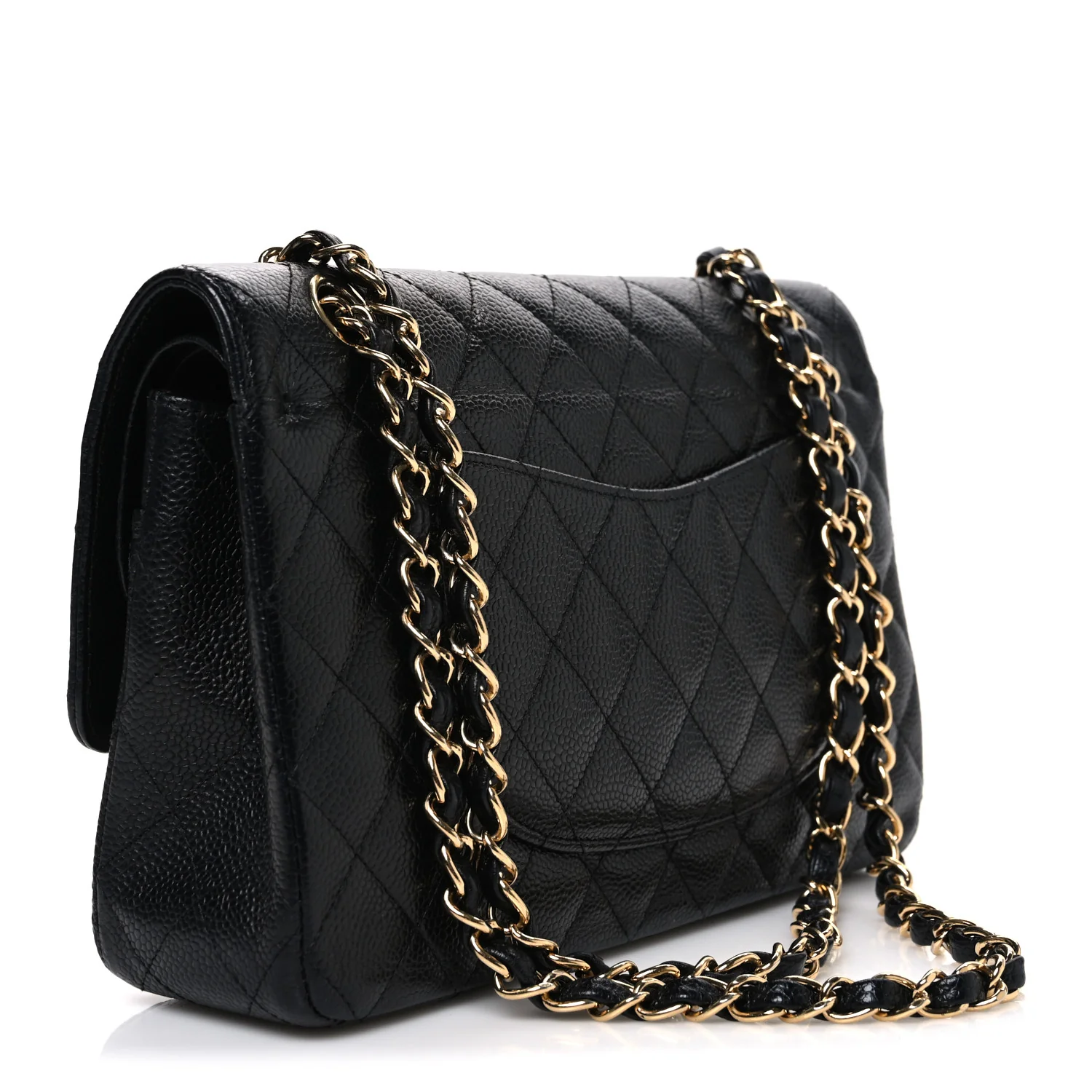 Caviar Quilted Medium Double Flap Black - Image 2