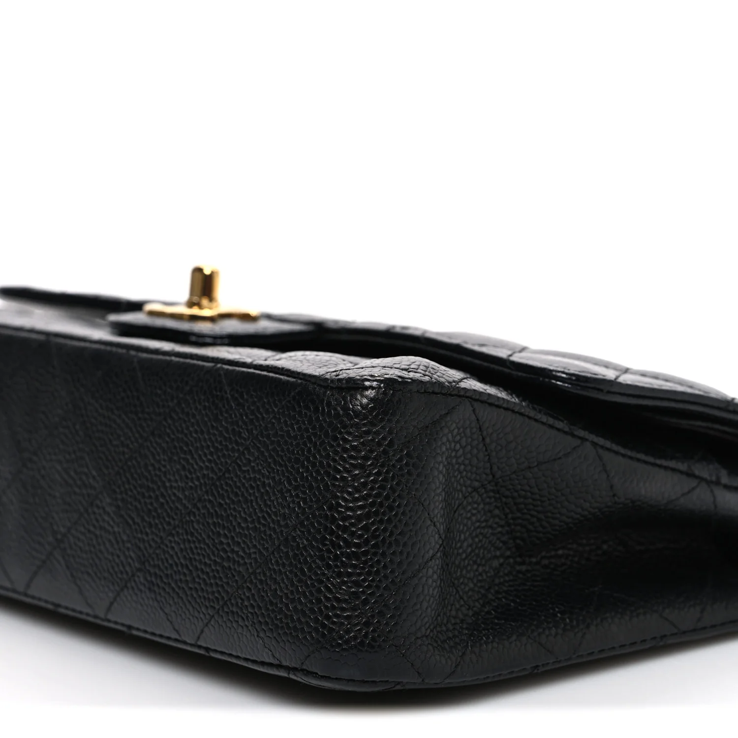 Caviar Quilted Medium Double Flap Black - Image 9