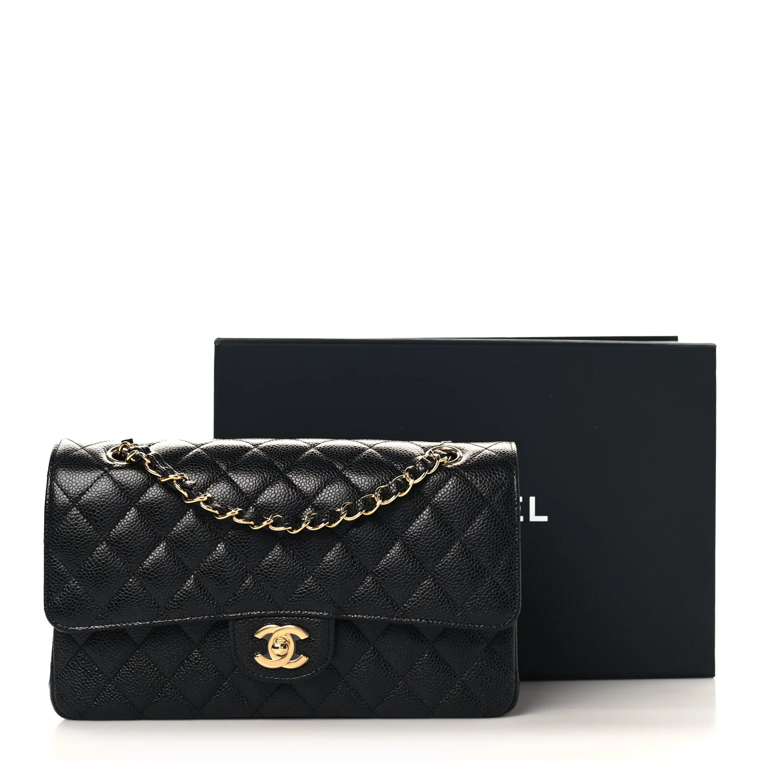Caviar Quilted Medium Double Flap Black - Image 11