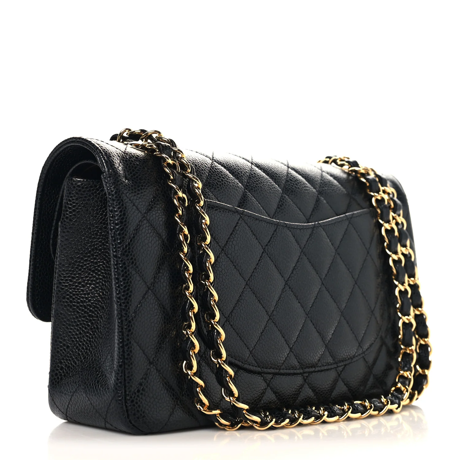 Caviar Quilted Medium Double Flap Black - Image 3