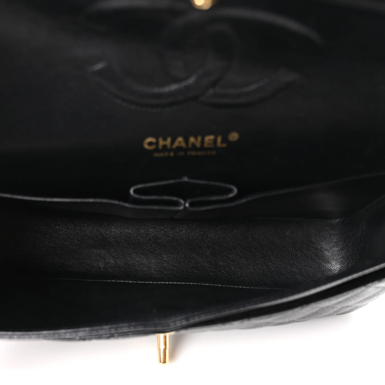 Caviar Quilted Medium Double Flap Black - Image 5