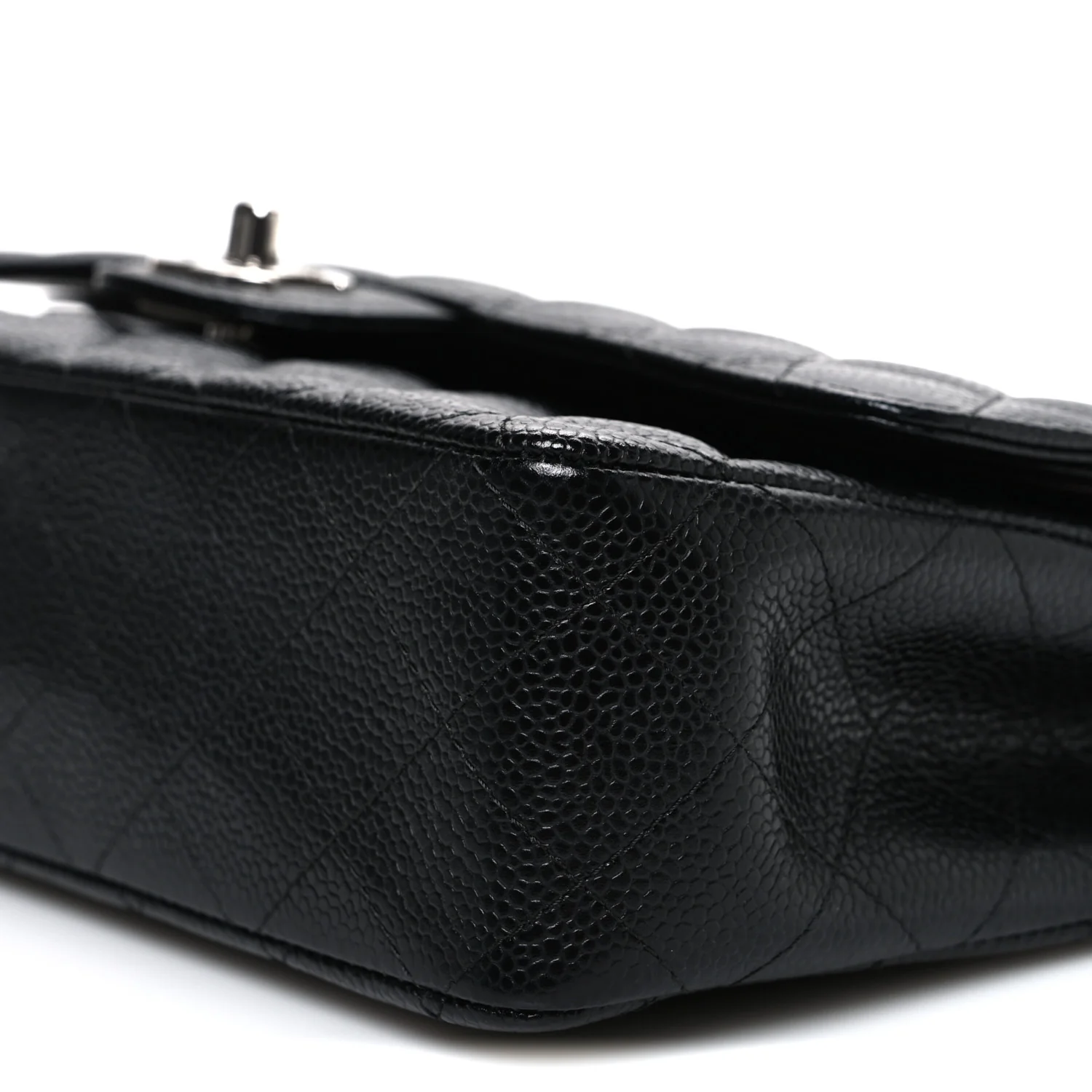 Caviar Quilted Medium Double Flap Black - Image 10