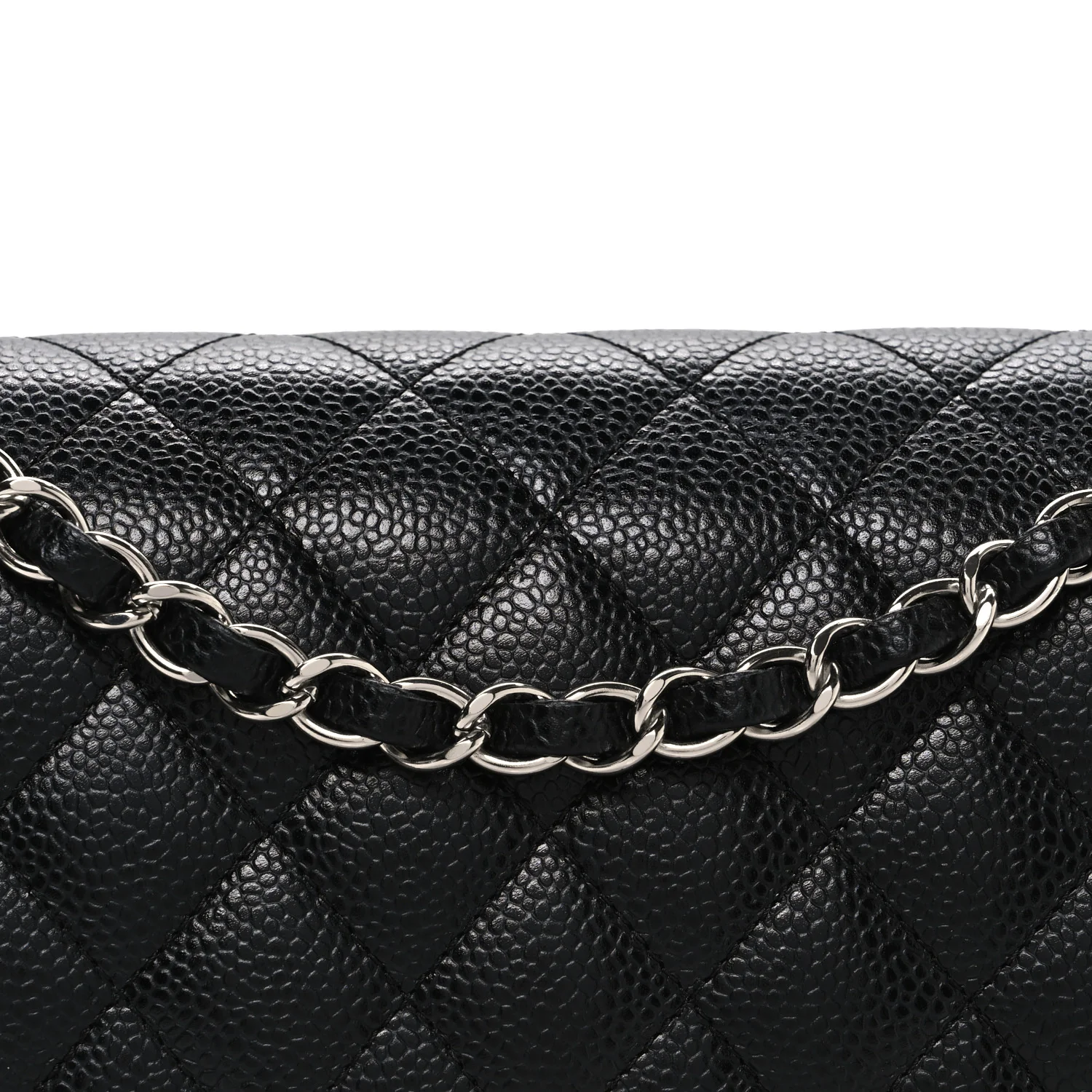 Caviar Quilted Medium Double Flap Black - Image 8
