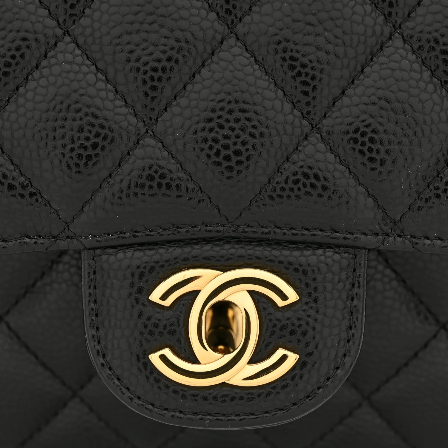 Caviar Quilted Medium Double Flap Black - Image 12