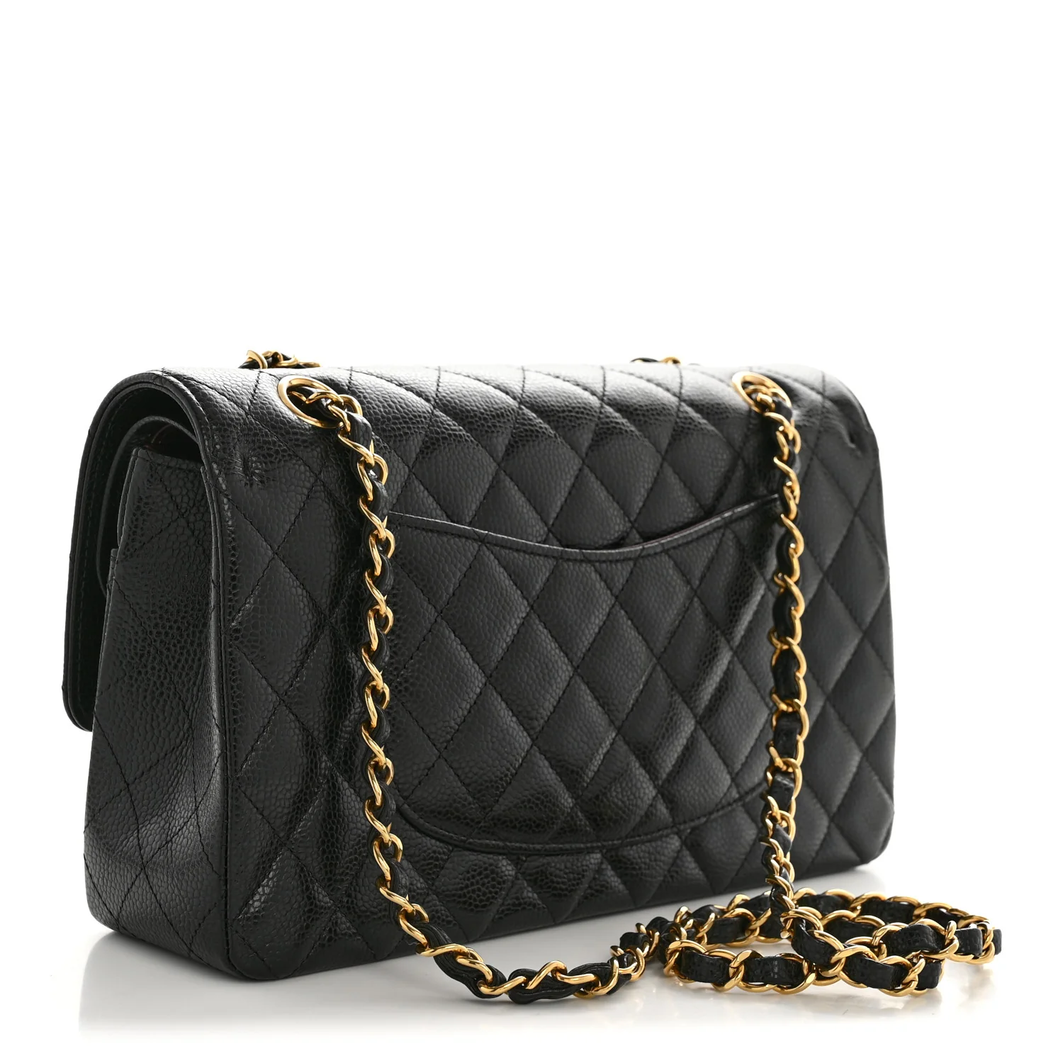 Caviar Quilted Medium Double Flap Black - Image 4